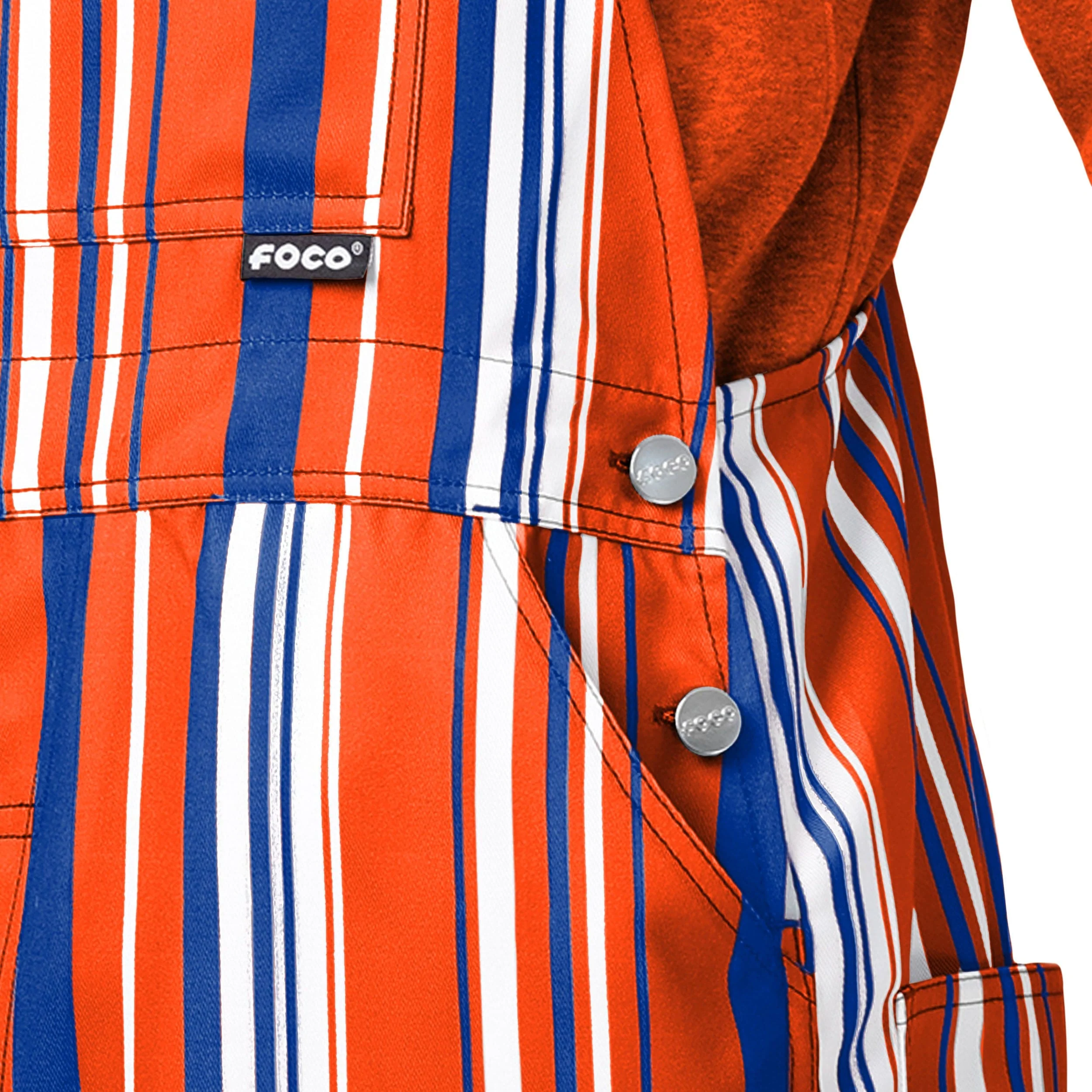 Florida Gators NCAA Mens Hyper Stripe Bib Overalls - Image 5