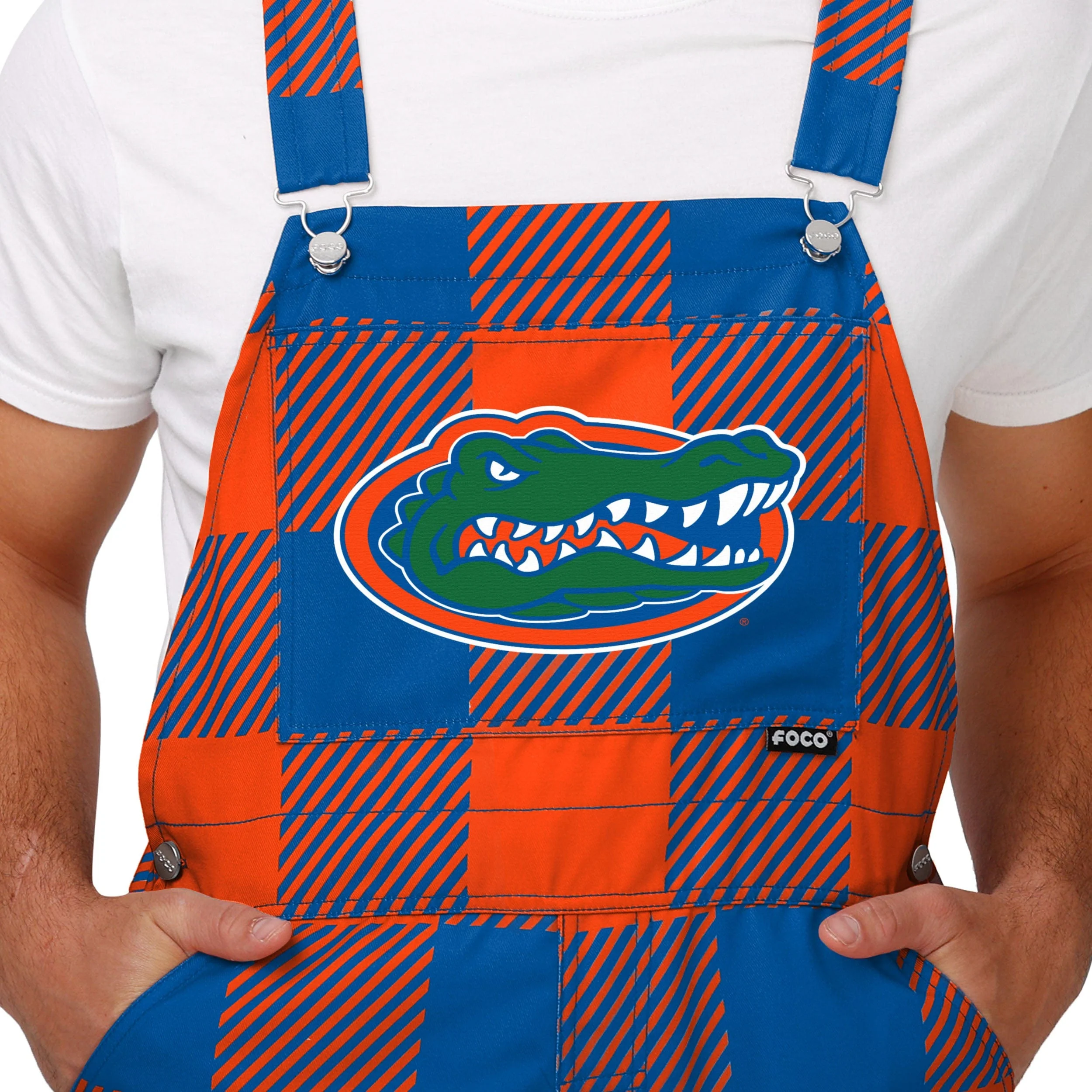 Florida Gators NCAA Mens Plaid Bib Overalls - Image 4