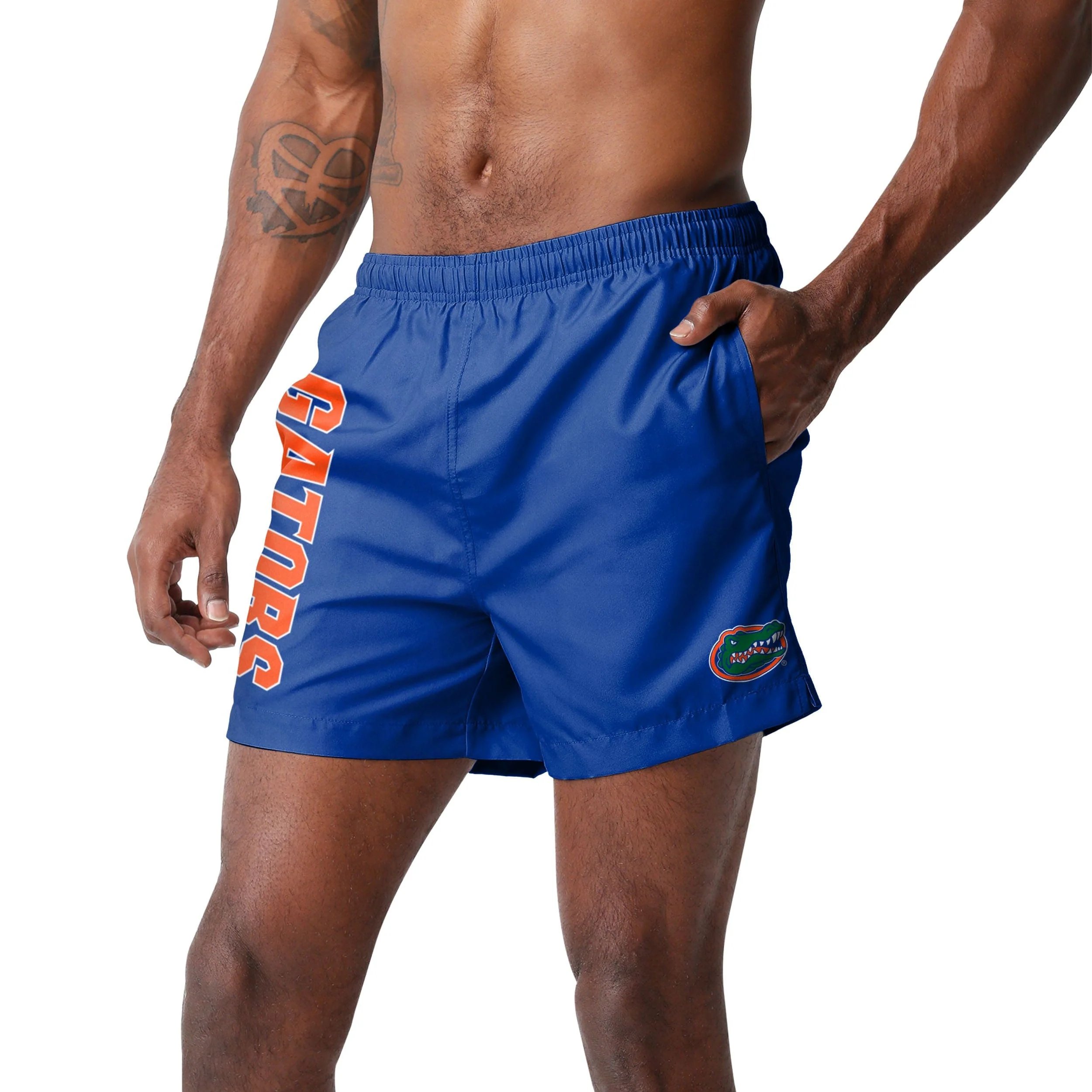 Florida Gators NCAA Mens Solid Wordmark 5.5" Swimming Trunks - Image 2