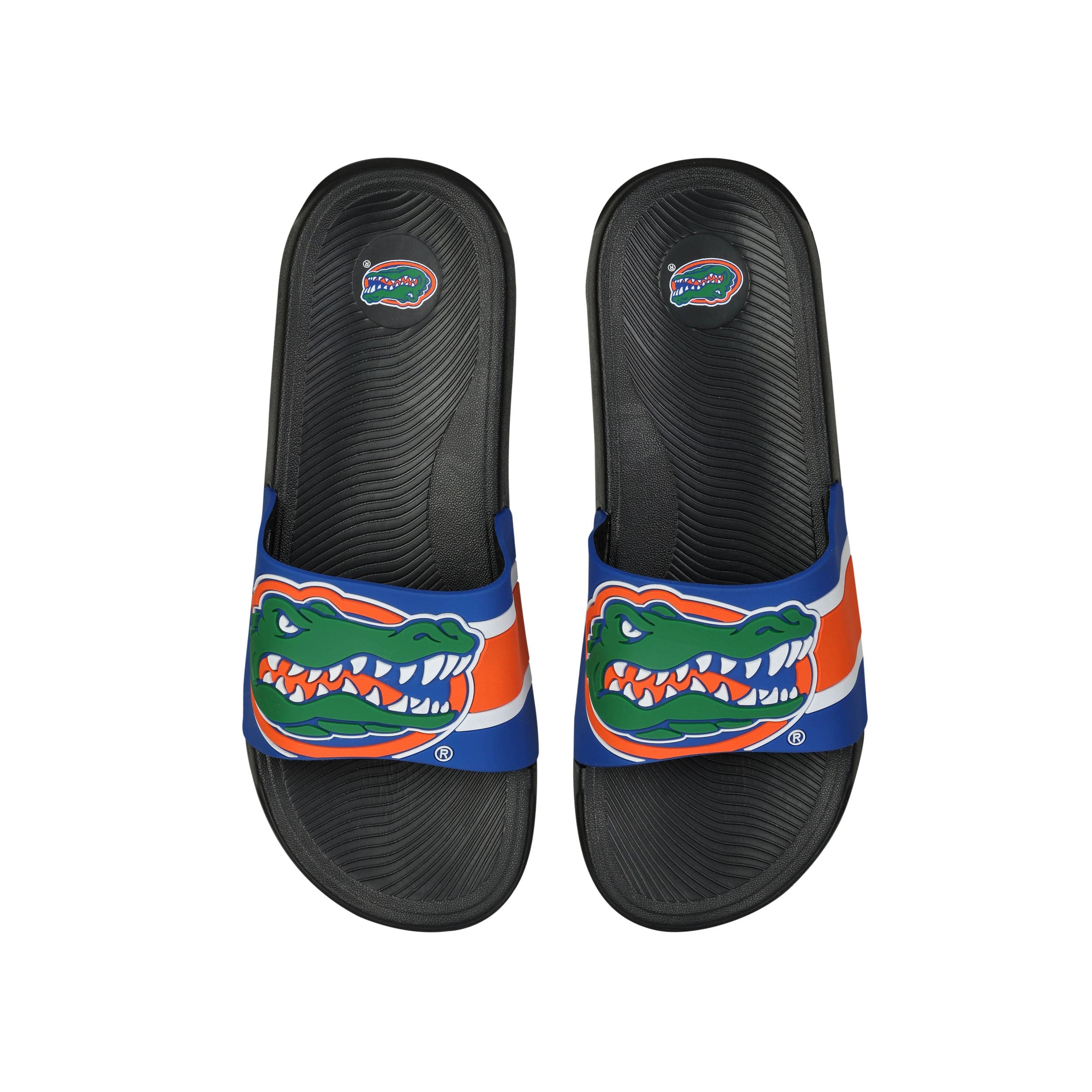 Florida Gators NCAA Mens Striped Big Logo Raised Slide - Image 2