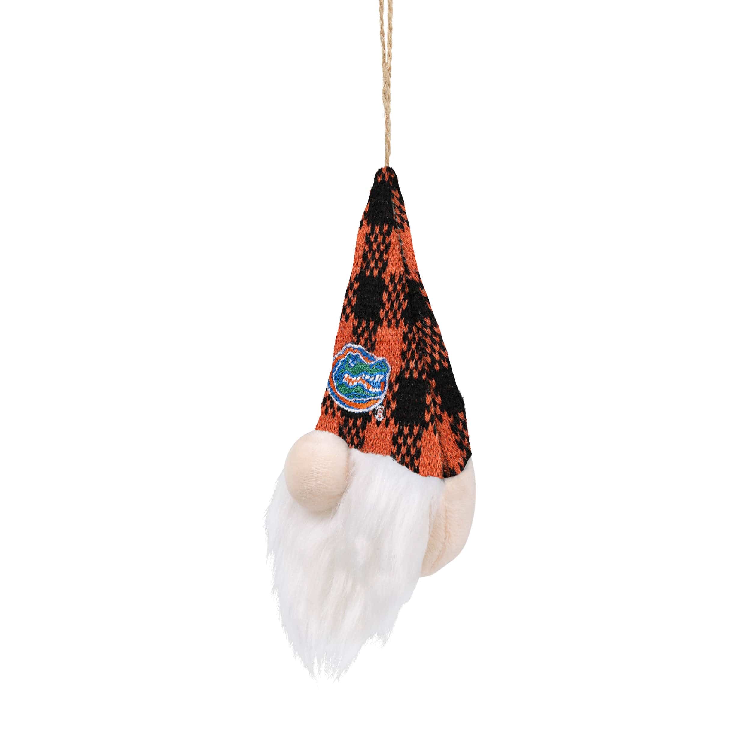 Florida Gators NCAA Plaid Hat Plush Gnome Ornament - Image 2