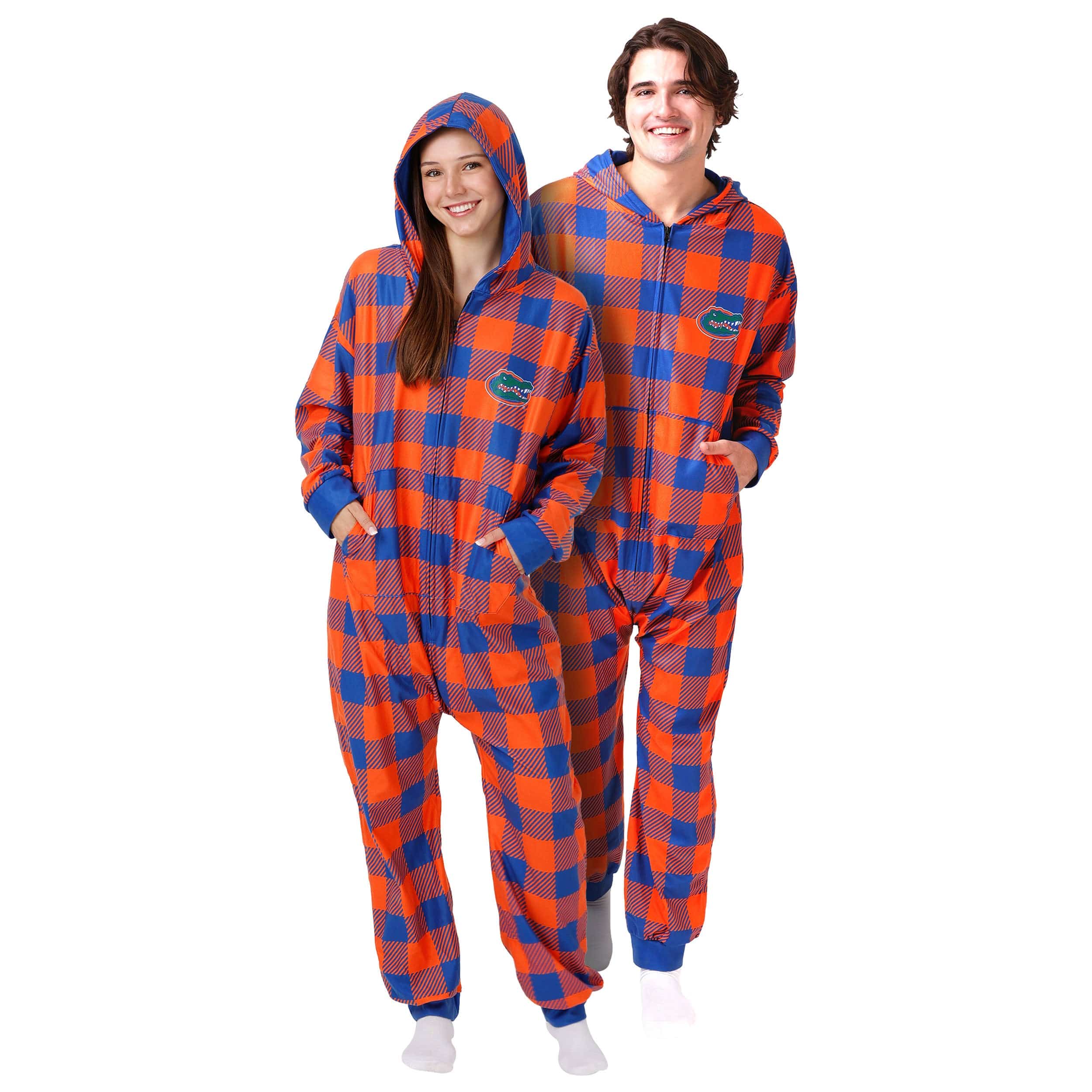 Florida Gators NCAA Plaid One Piece Pajamas