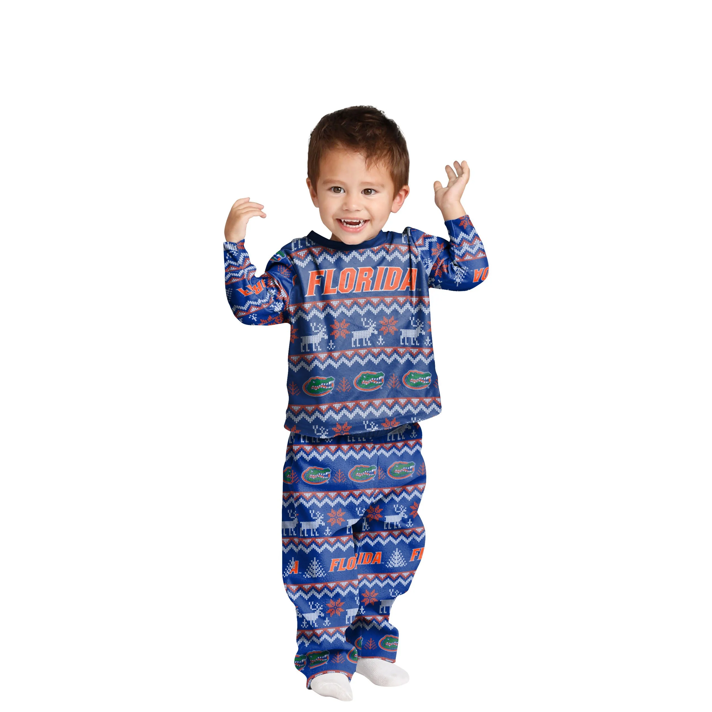 Florida Gators NCAA Ugly Pattern Family Holiday Pajamas - Image 3