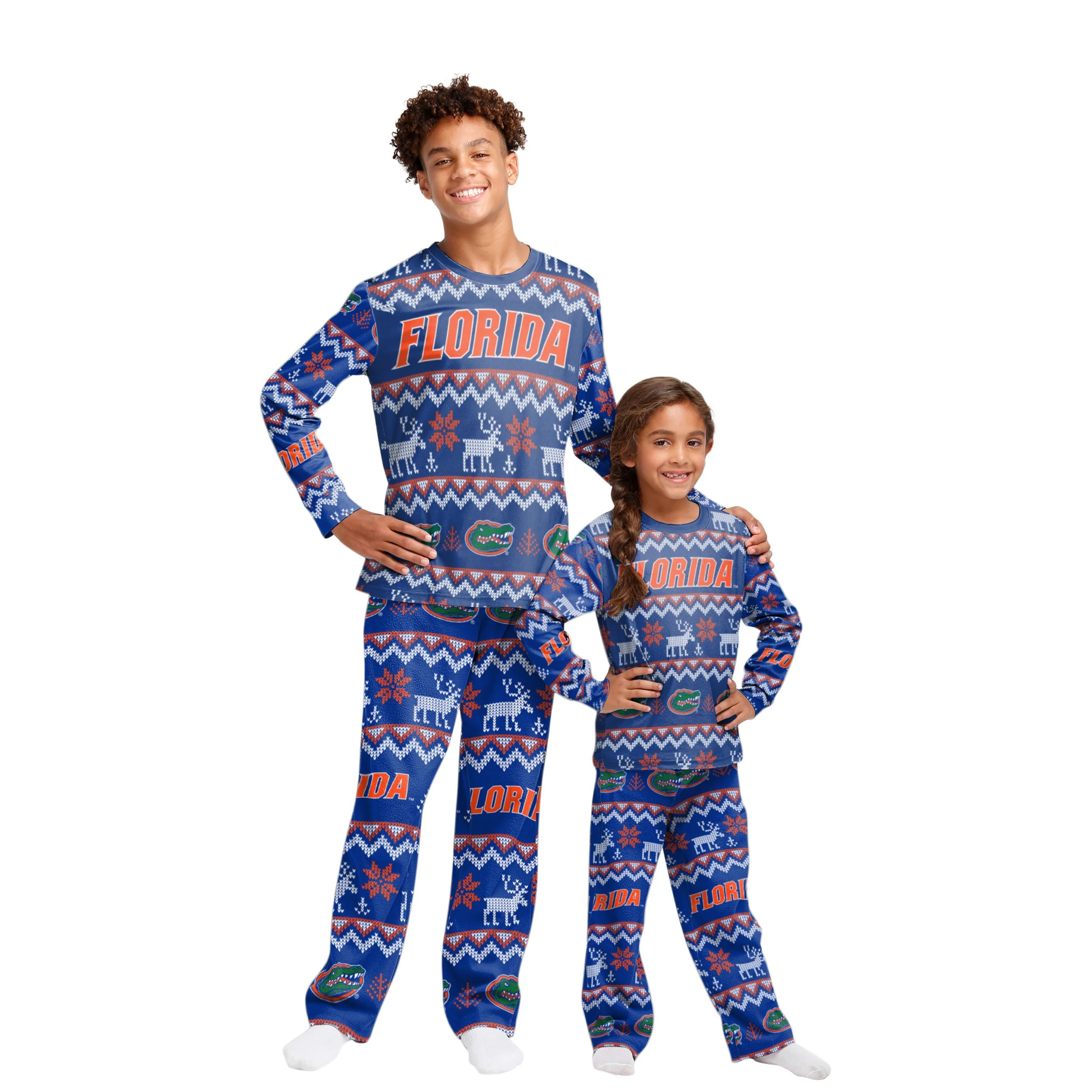 Florida Gators NCAA Ugly Pattern Family Holiday Pajamas - Image 4