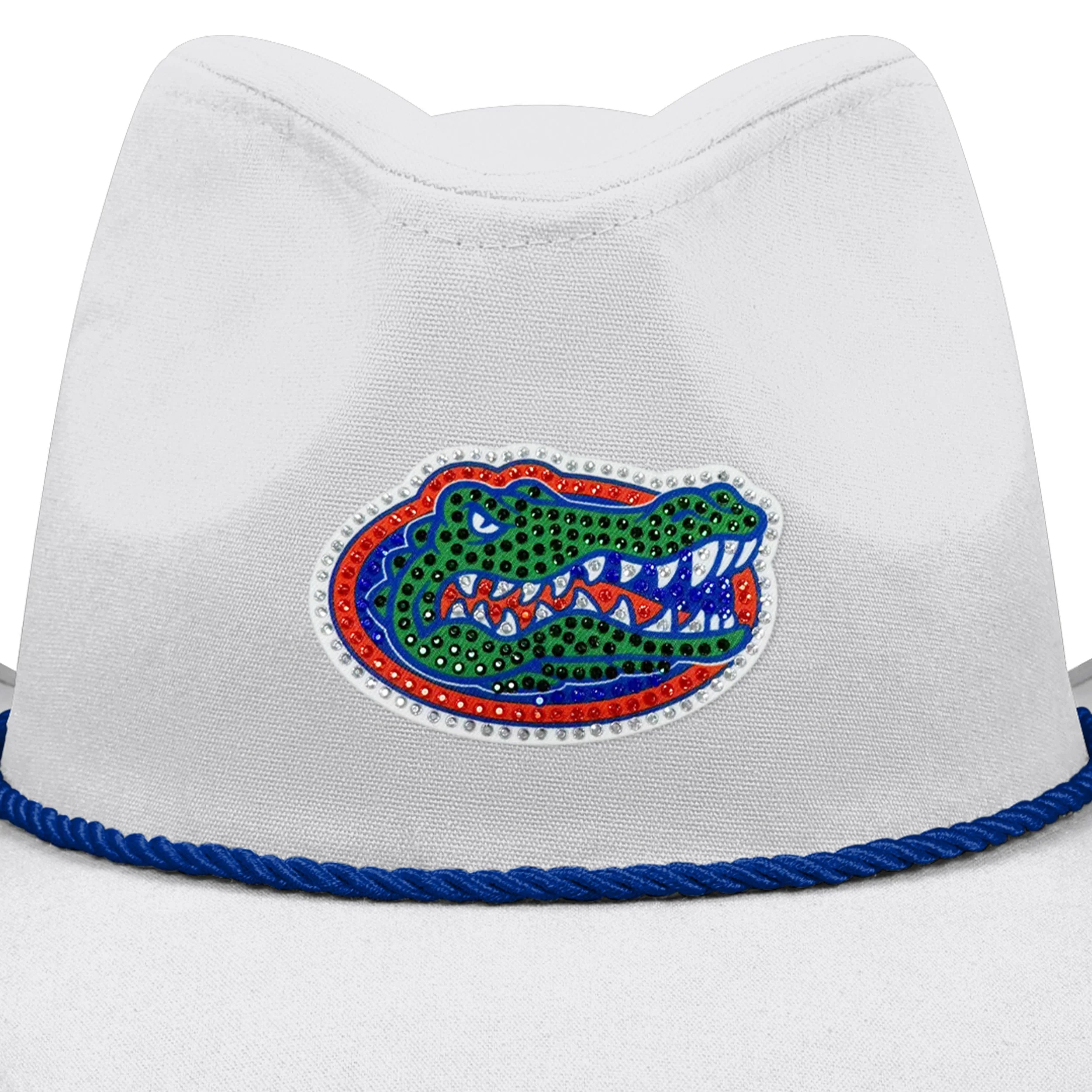 Florida Gators NCAA White Rhinestone Logo Cowboy Hat - Image 2