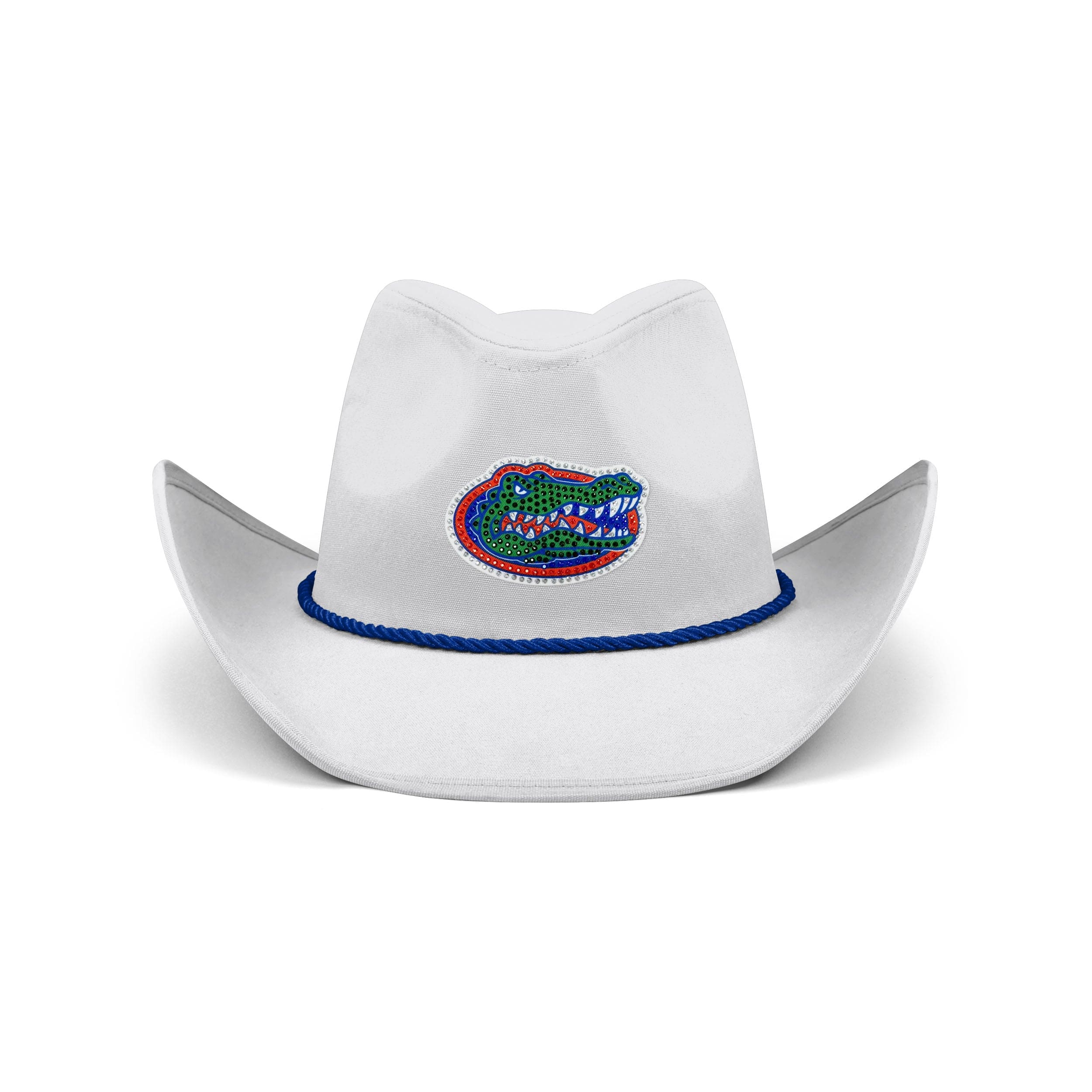 Florida Gators NCAA White Rhinestone Logo Cowboy Hat - Image 3