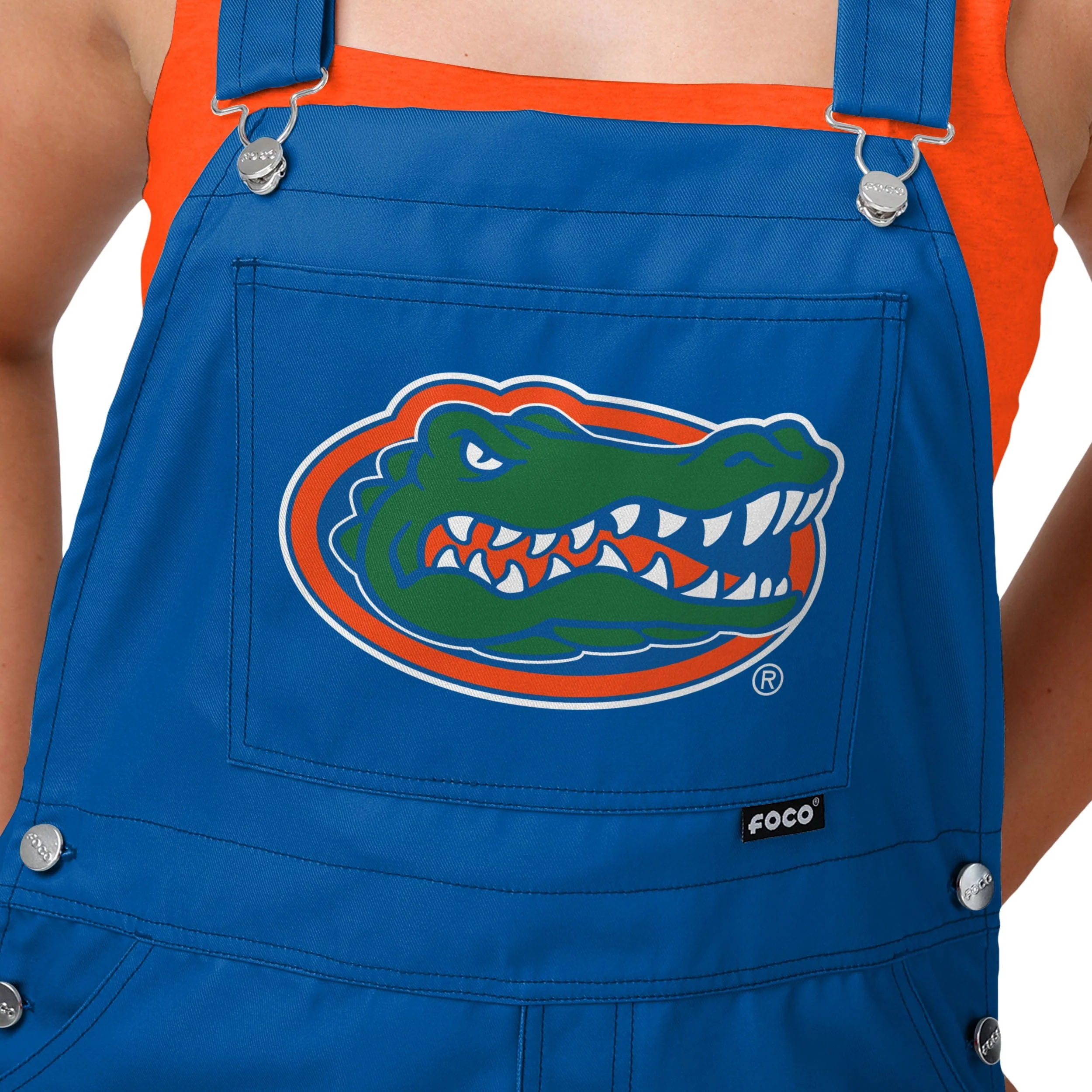 Florida Gators NCAA Womens Big Logo Bib Overalls - Image 4