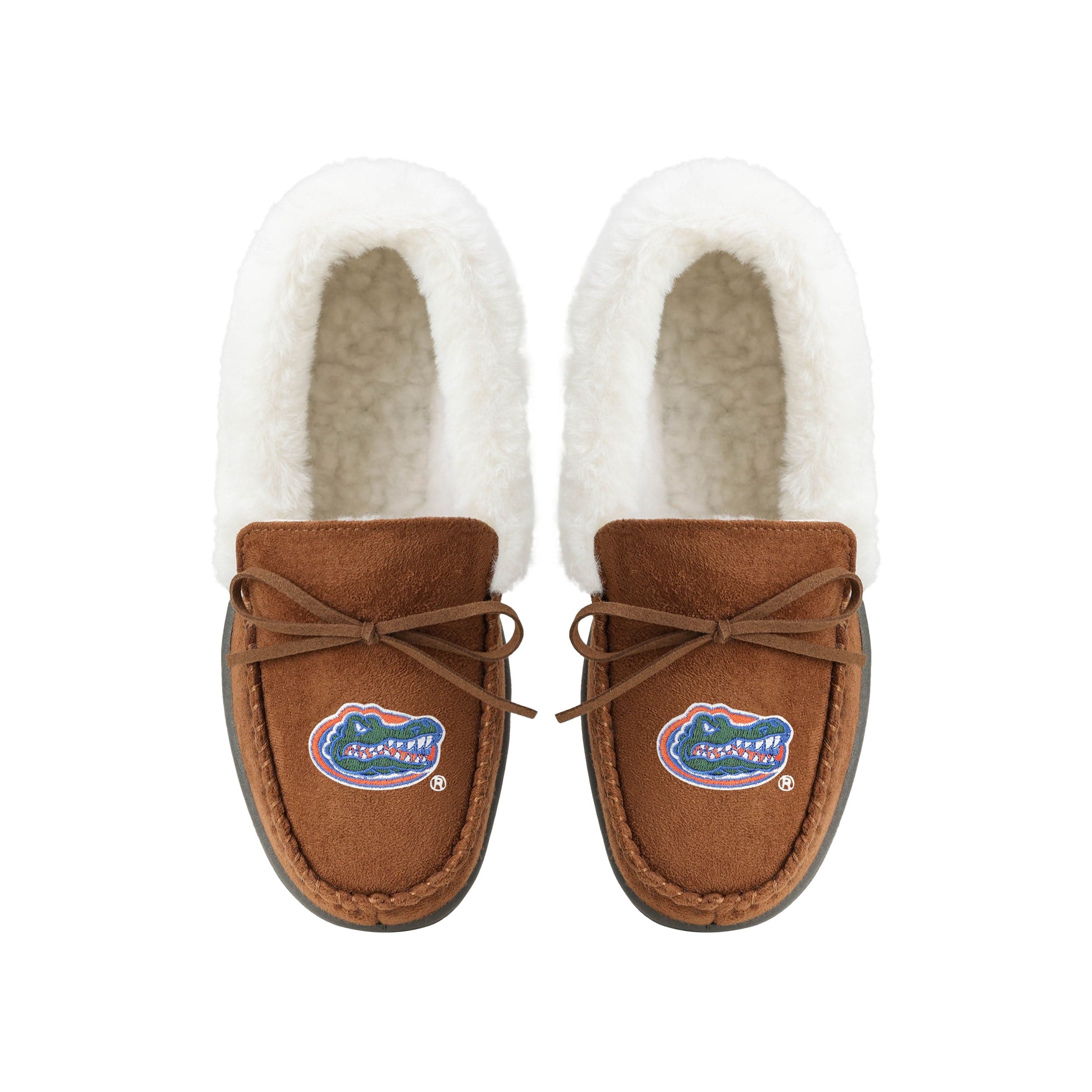 Florida Gators NCAA Womens Tan Moccasin Slippers - Image 4