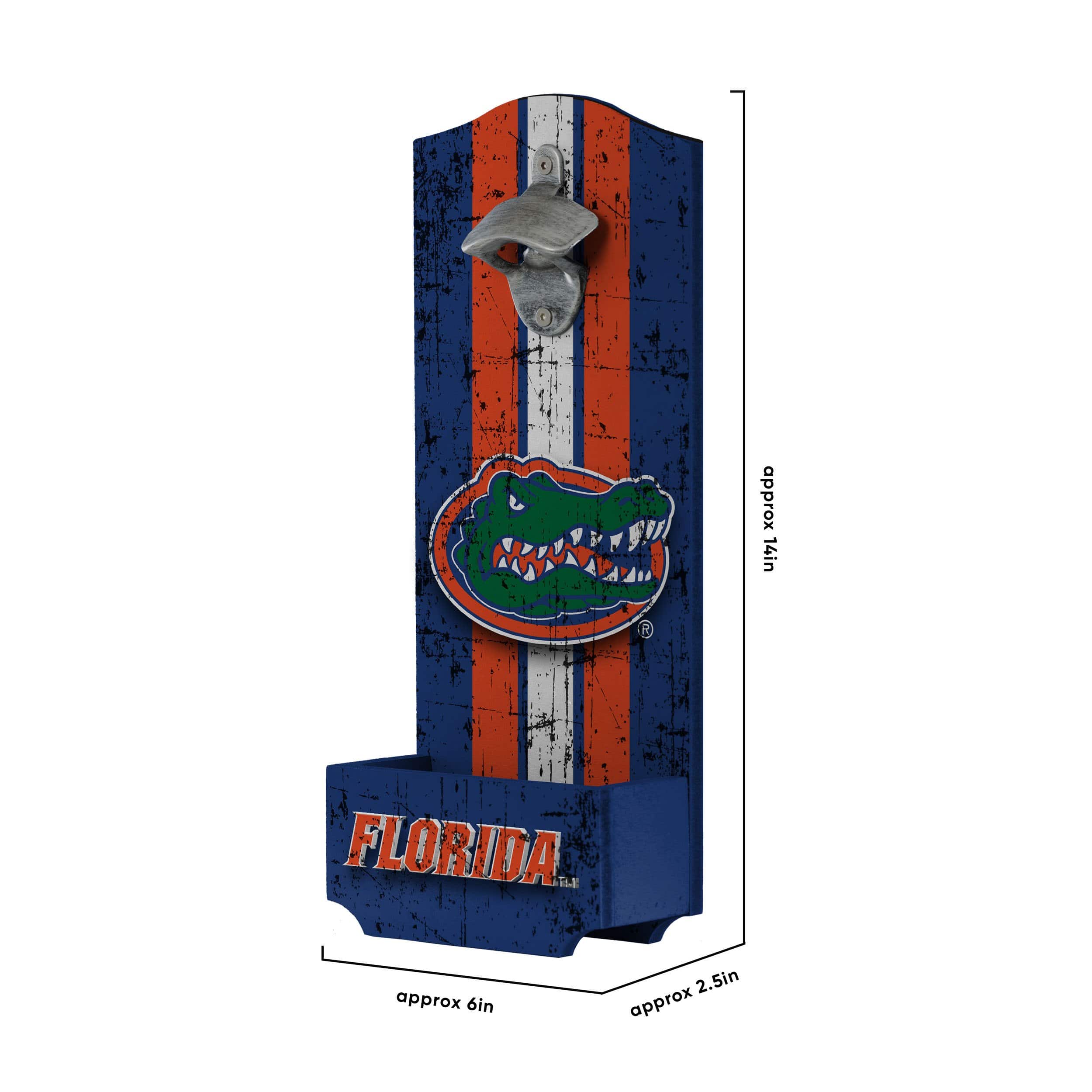 Florida Gators NCAA Wooden Bottle Cap Opener Sign - Image 5