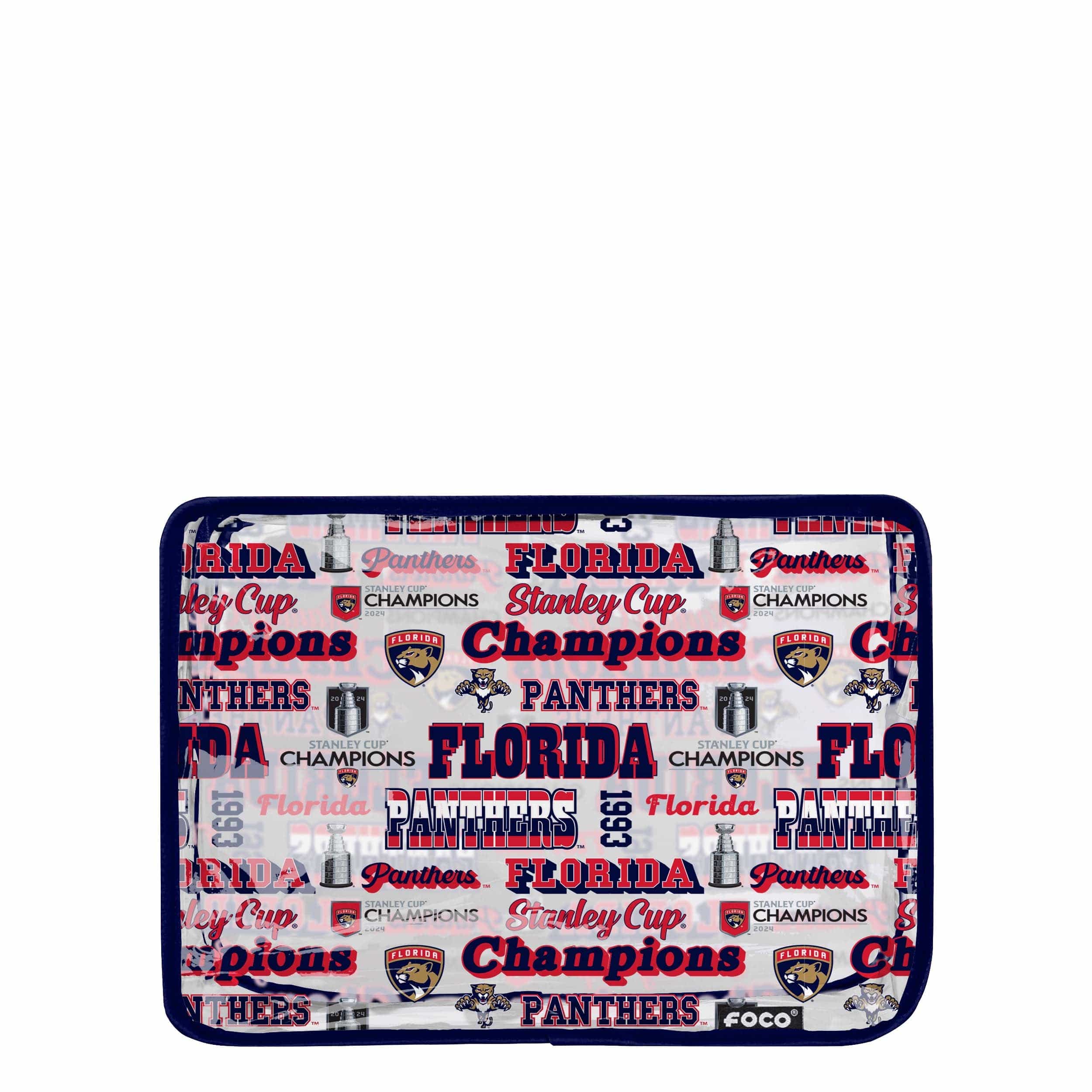 Florida Panthers NHL 2024 Stanley Cup Champions Printed Clear Cosmetic Bag - Image 3