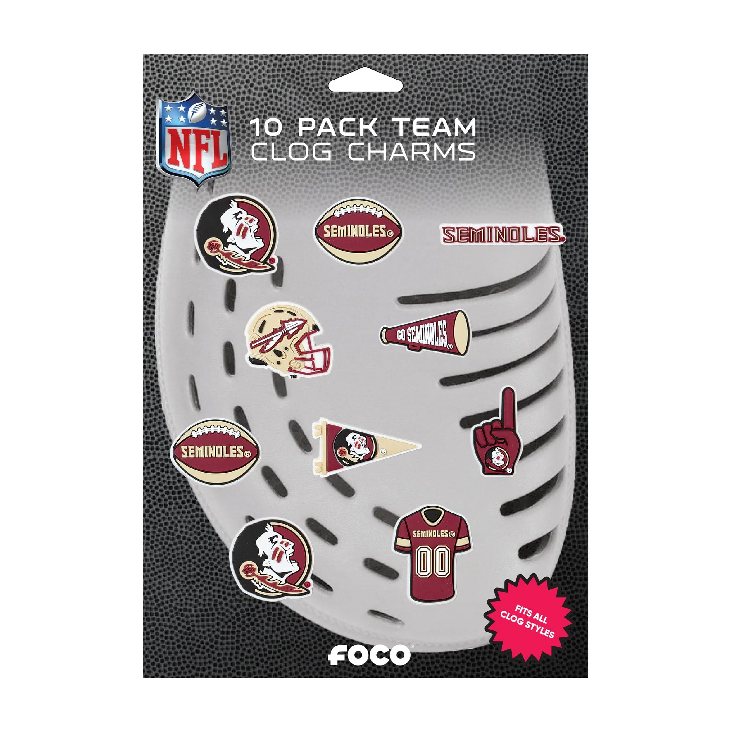 Florida State Seminoles NCAA 10 Pack Team Clog Charms - Image 5