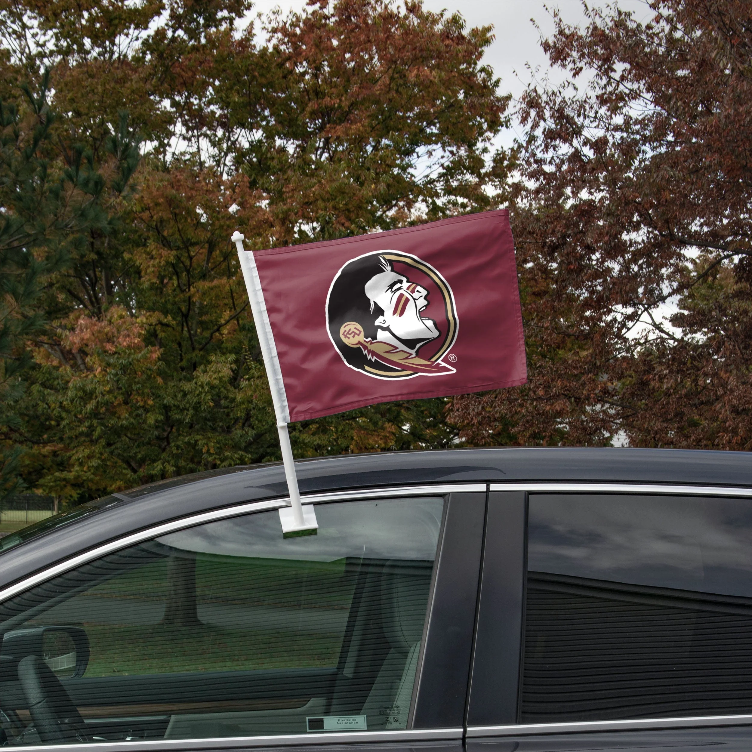 Florida State Seminoles NCAA 2 Pack Solid Car Flag - Image 2