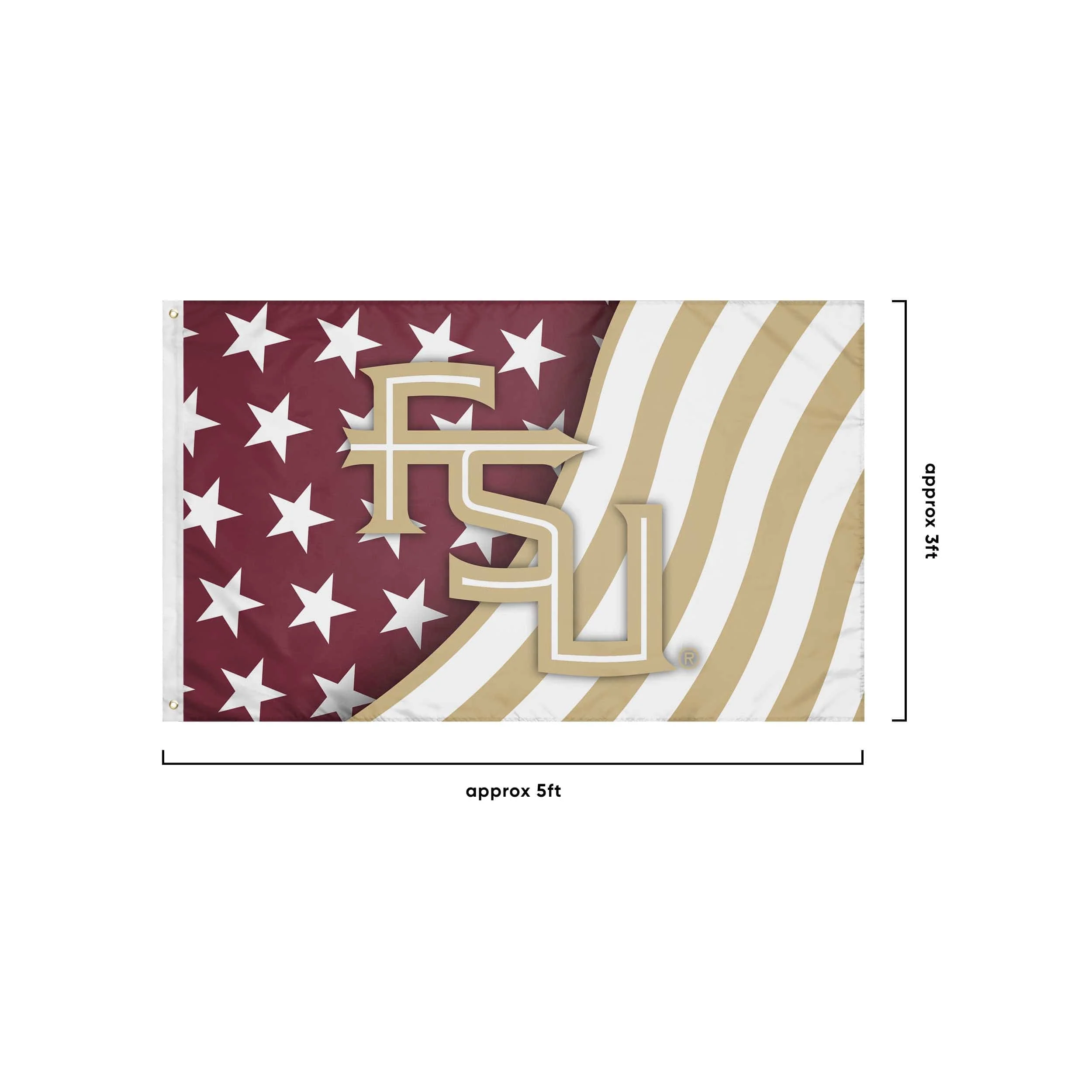 Florida State Seminoles NCAA Americana Horizontal Flag - Image 3