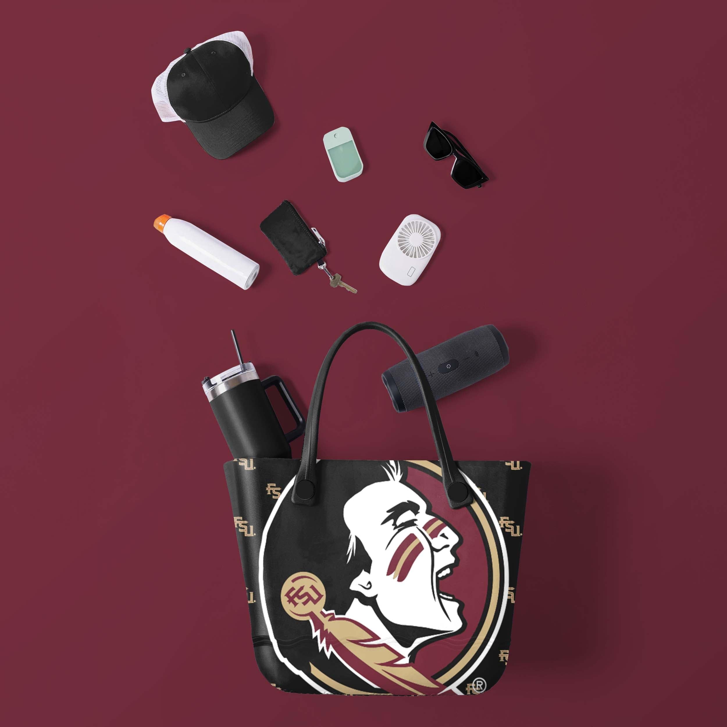 Florida State Seminoles NCAA Big Logo Mini Print Tailgate Tote Bag - Image 2