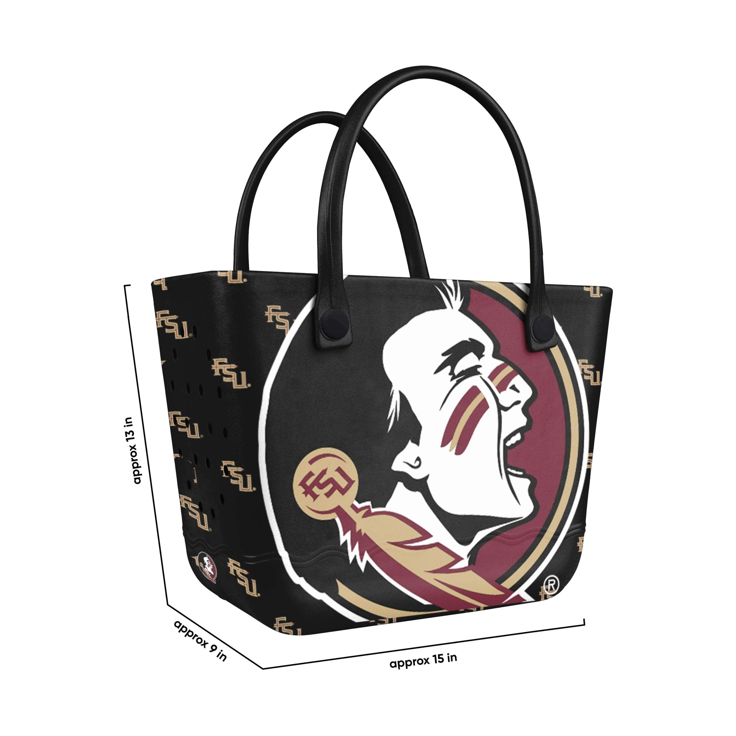 Florida State Seminoles NCAA Big Logo Mini Print Tailgate Tote Bag - Image 3