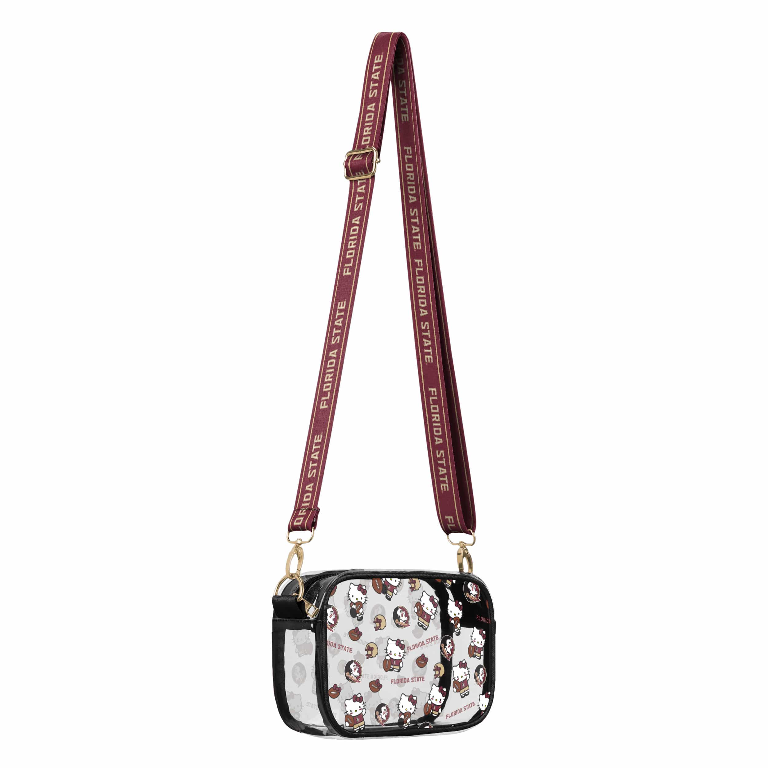 Florida State Seminoles NCAA Hello Kitty® Clear Crossbody Bag (PREORDER - SHIPS MID JULY) - Image 2