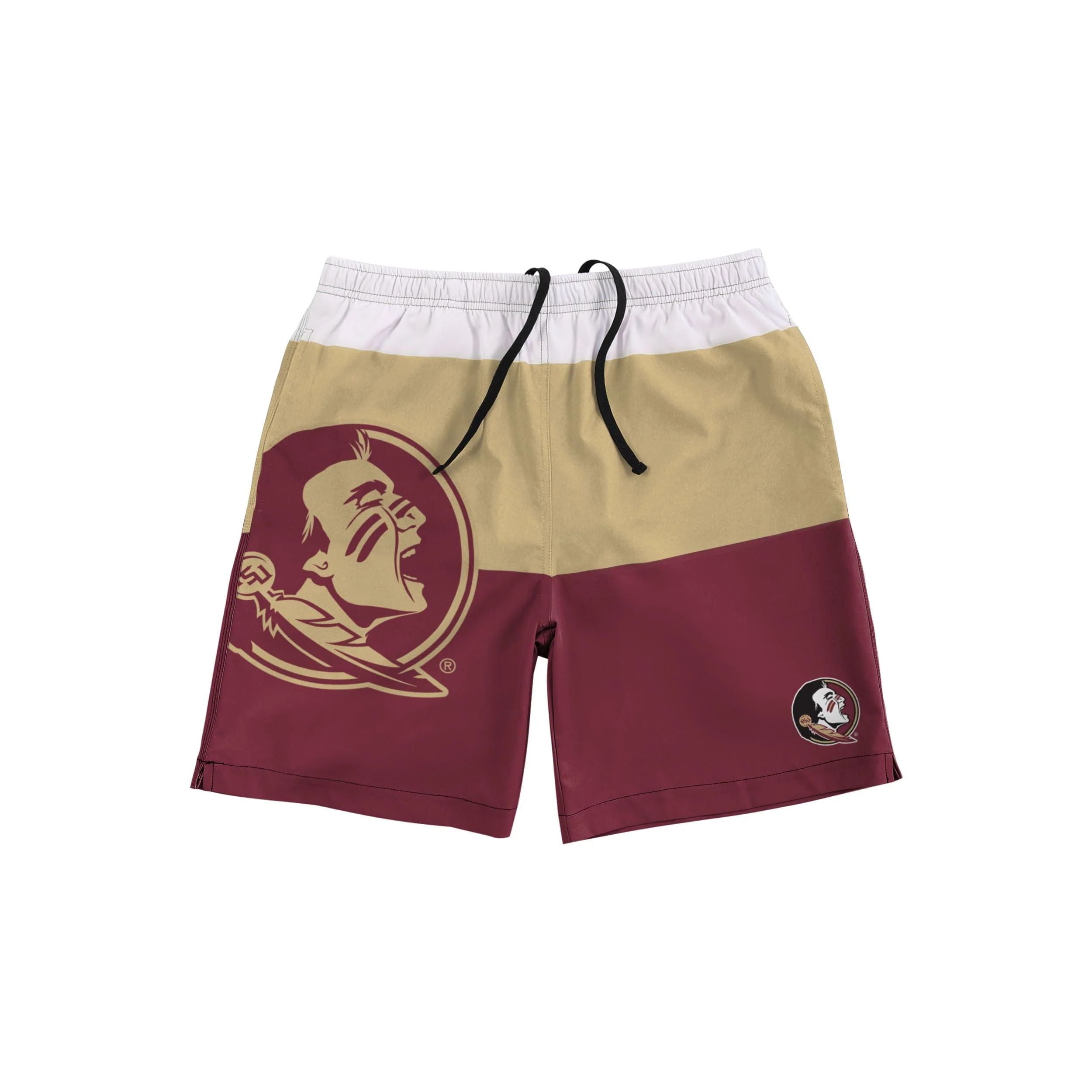 Florida State Seminoles NCAA Mens 3 Stripe Big Logo Swimming Trunks - Image 4