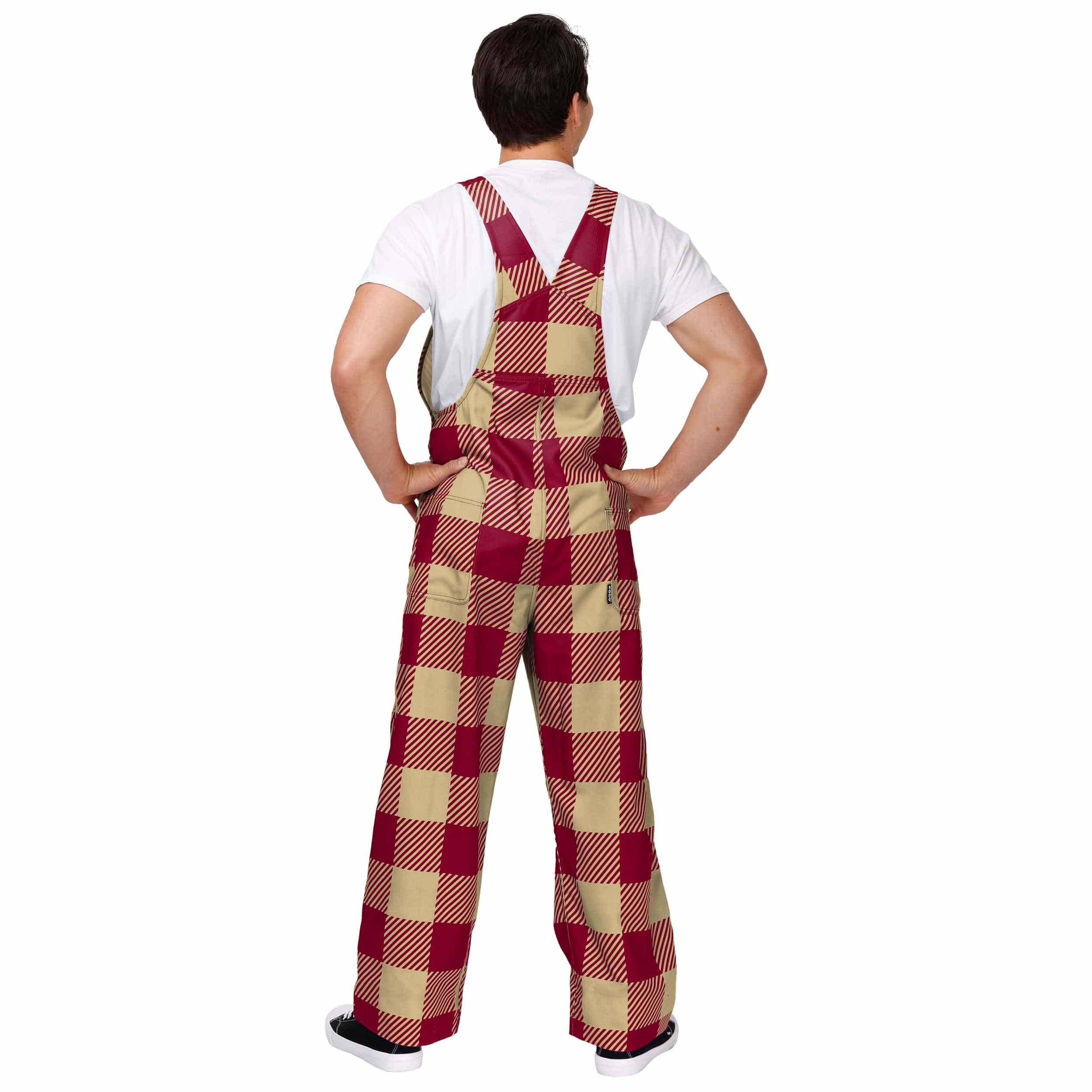 Florida State Seminoles NCAA Mens Plaid Bib Overalls - Image 2