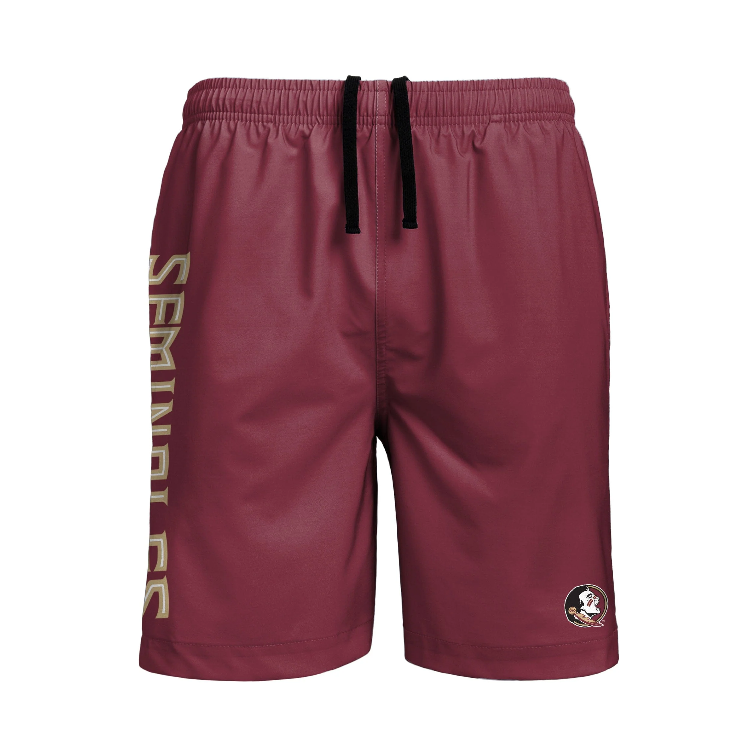 Florida State Seminoles NCAA Mens Solid Wordmark Traditional Swimming Trunks