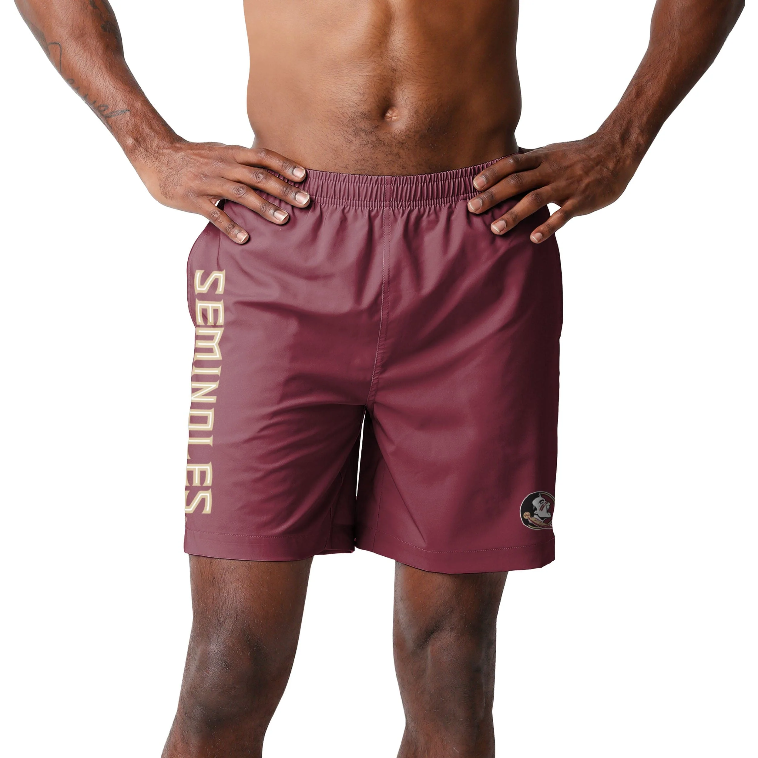Florida State Seminoles NCAA Mens Solid Wordmark Traditional Swimming Trunks - Image 2