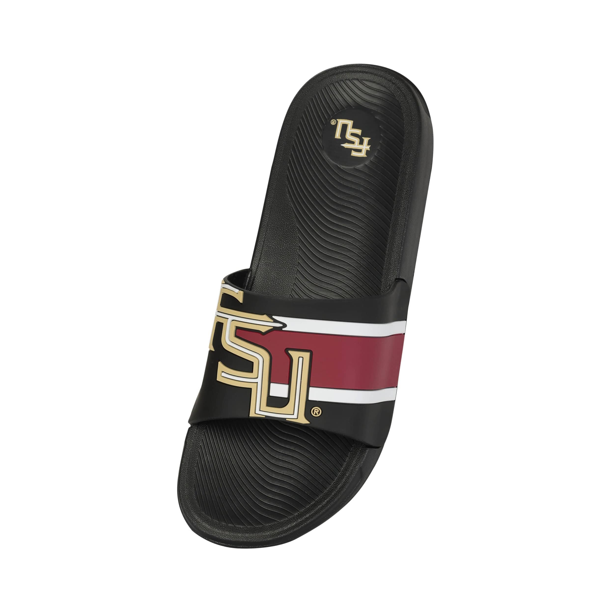 Florida State Seminoles NCAA Mens Striped Big Logo Raised Slide - Image 3