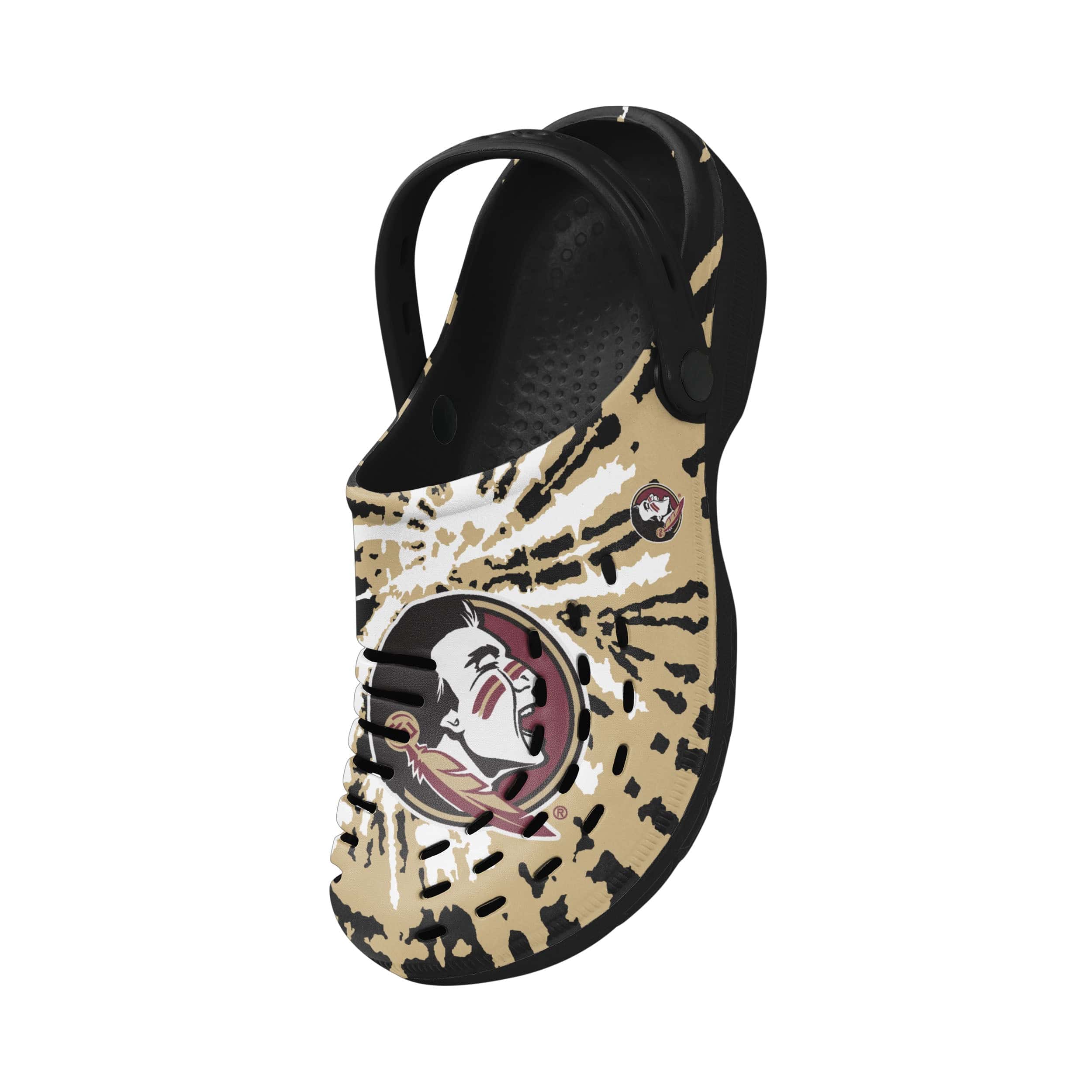 Florida State Seminoles NCAA Mens Tie-Dye Clog With Strap - Image 3