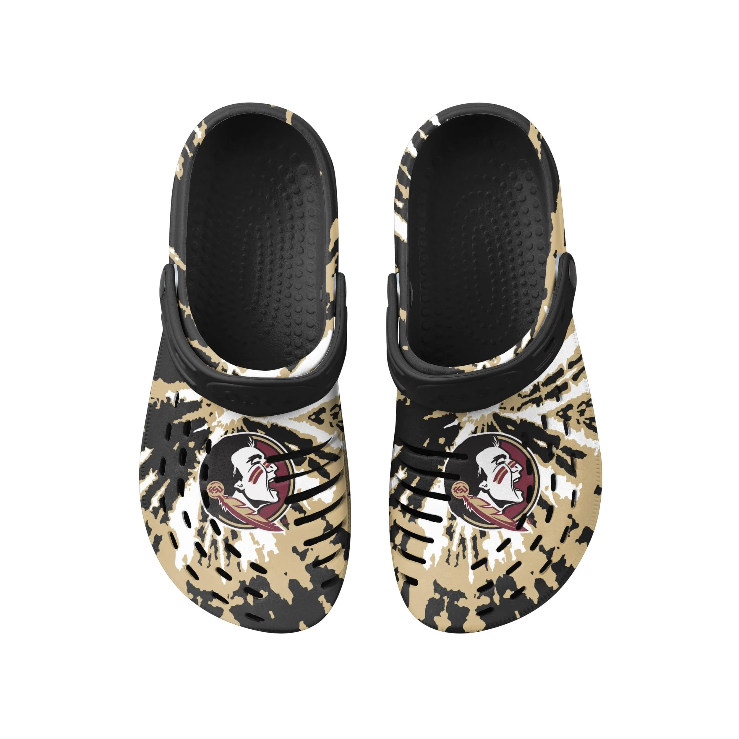Florida State Seminoles NCAA Mens Tie-Dye Clog With Strap - Image 4