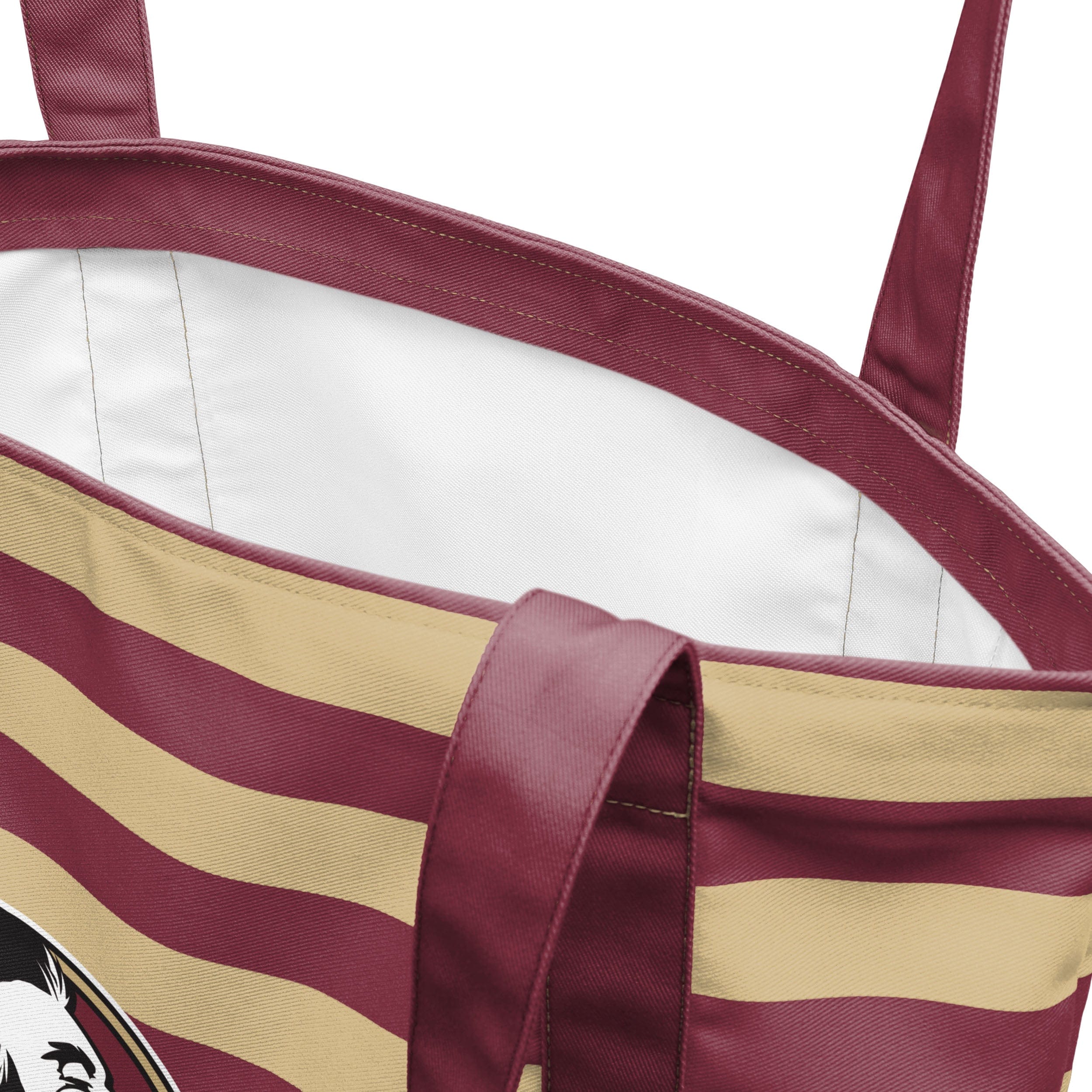 Florida State Seminoles NCAA Team Stripe Canvas Tote Bag - Image 4