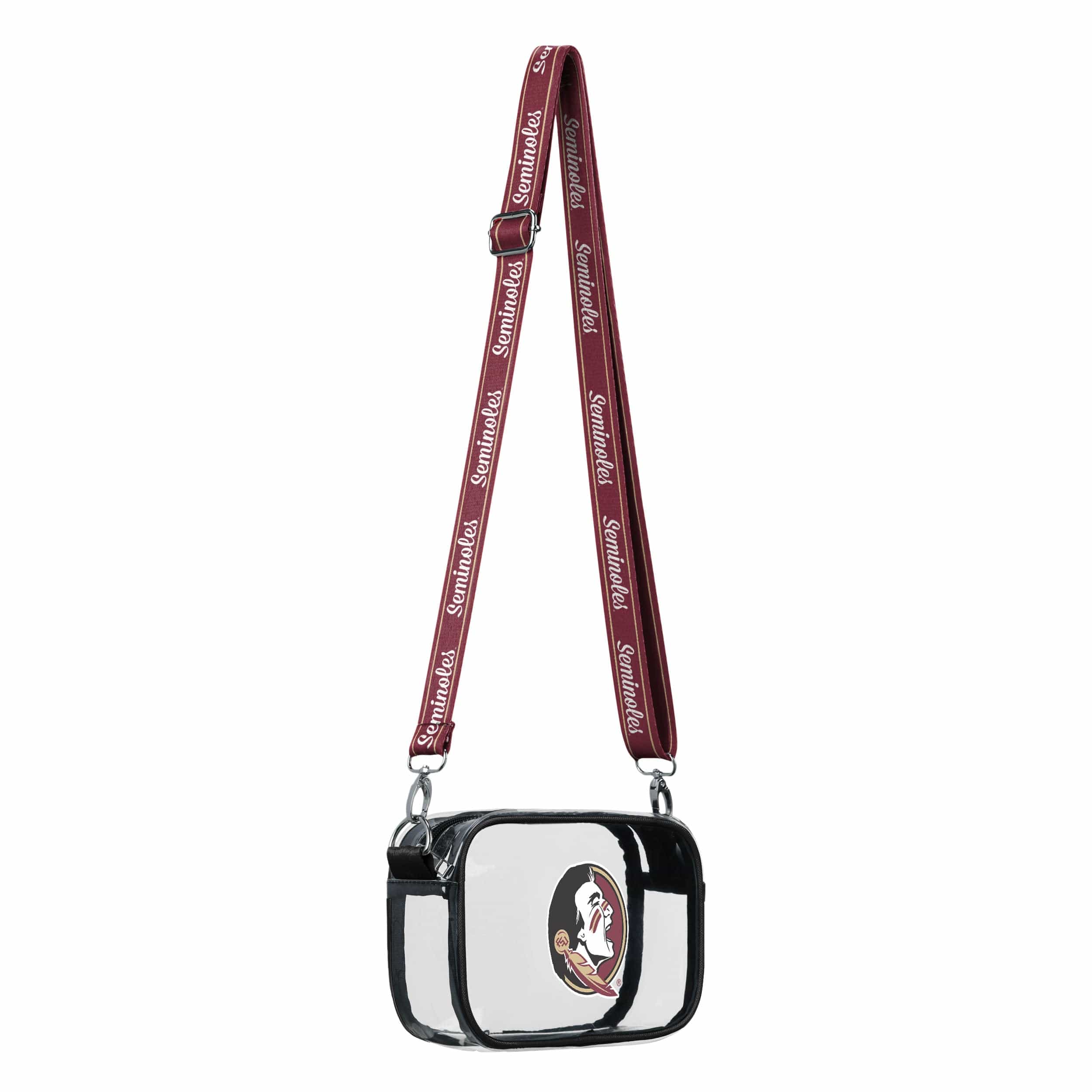 Florida State Seminoles NCAA Team Stripe Clear Crossbody Bag - Image 2