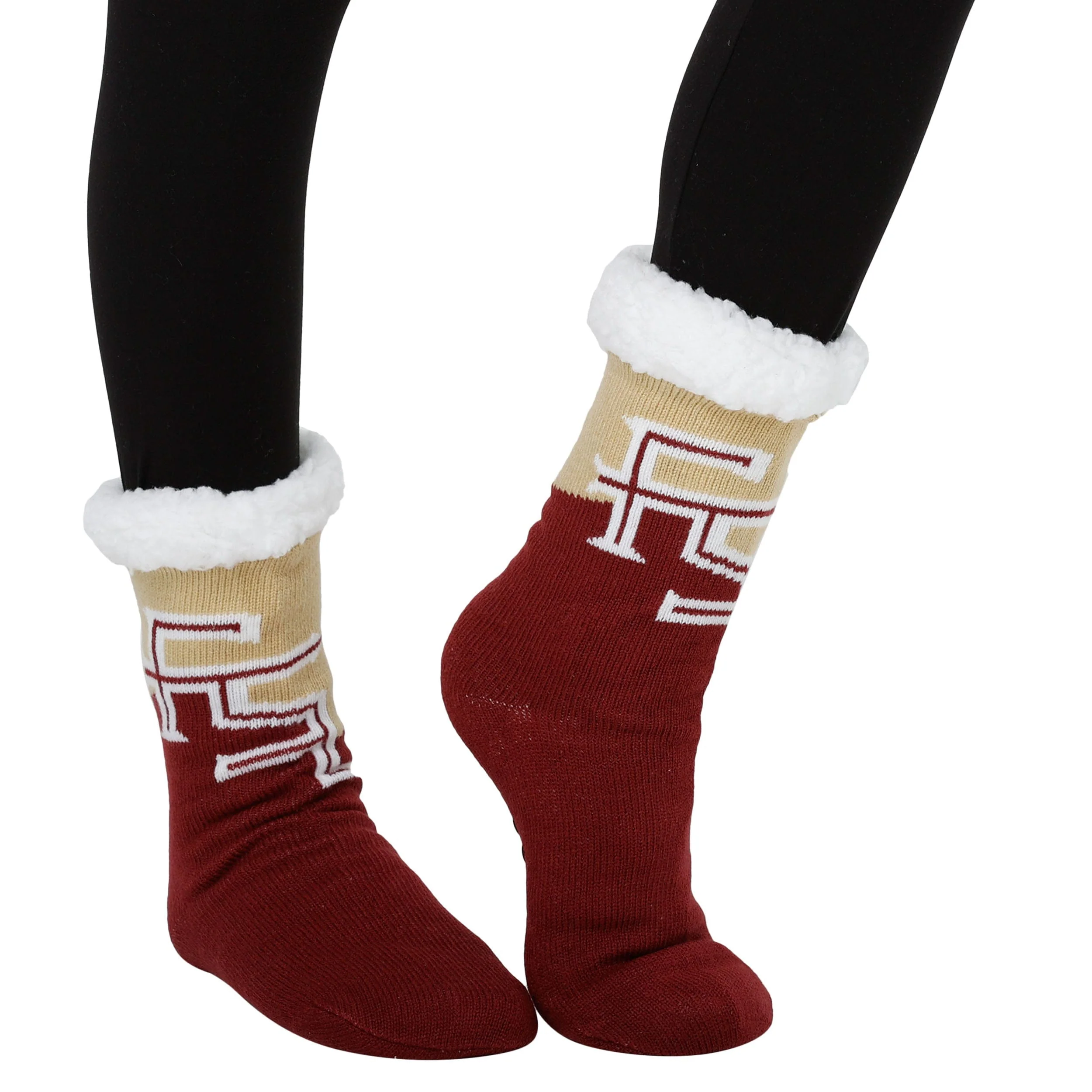 Florida State Seminoles NCAA Womens Fan Footy 3 Pack Slipper Socks - Image 2