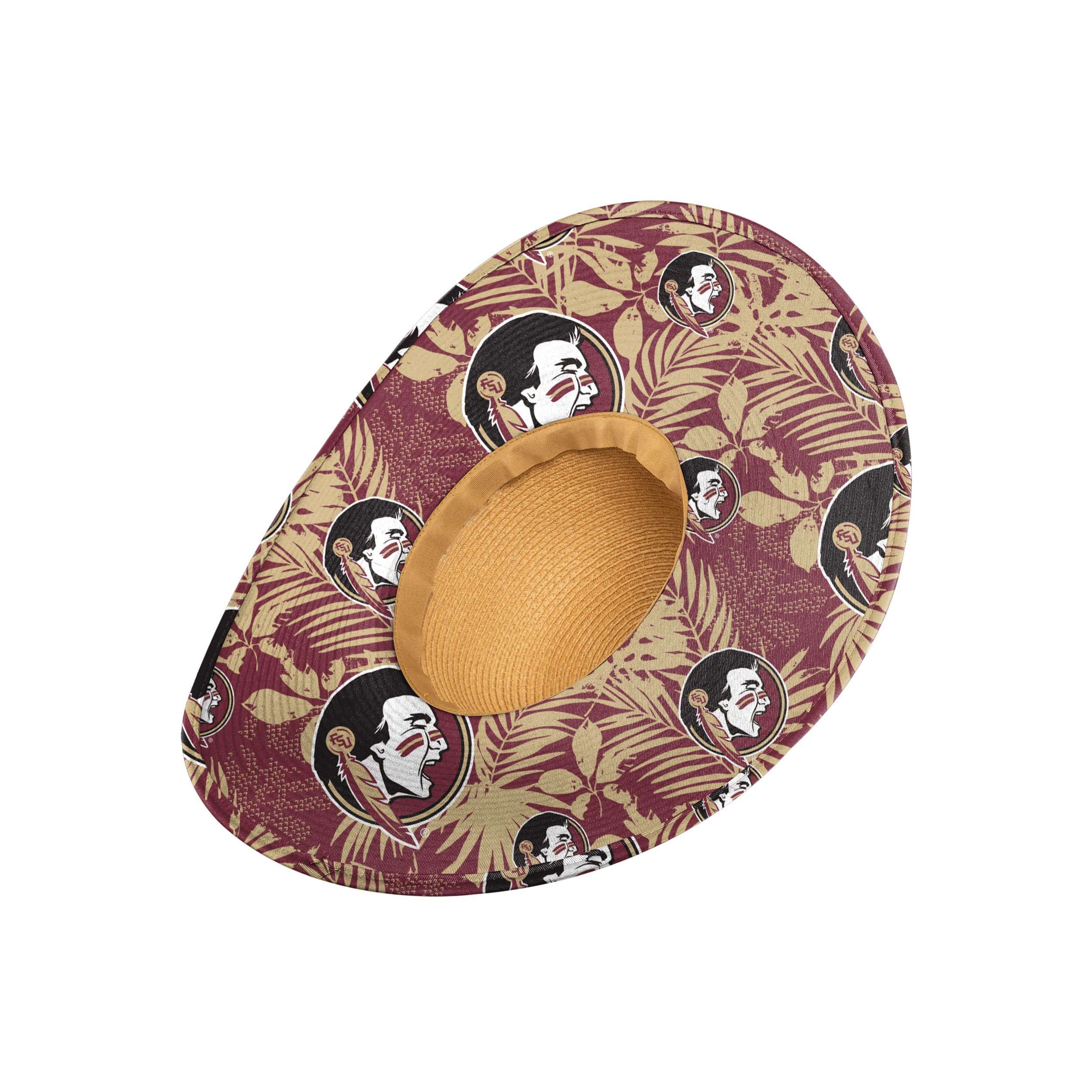 Florida State Seminoles NCAA Womens Floral Straw Hat - Image 2