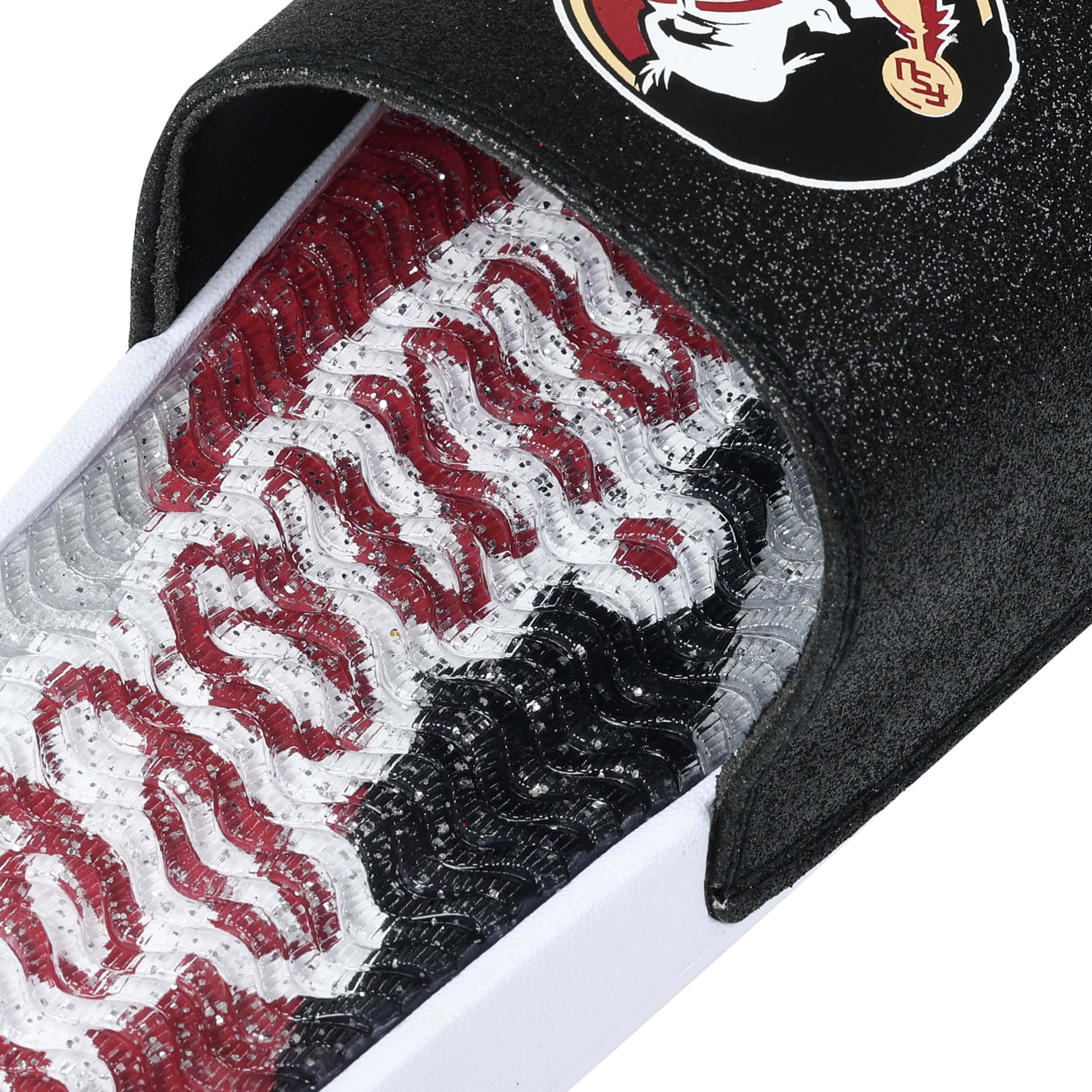 Florida State Seminoles NCAA Womens Glitter Gel Slide - Image 4