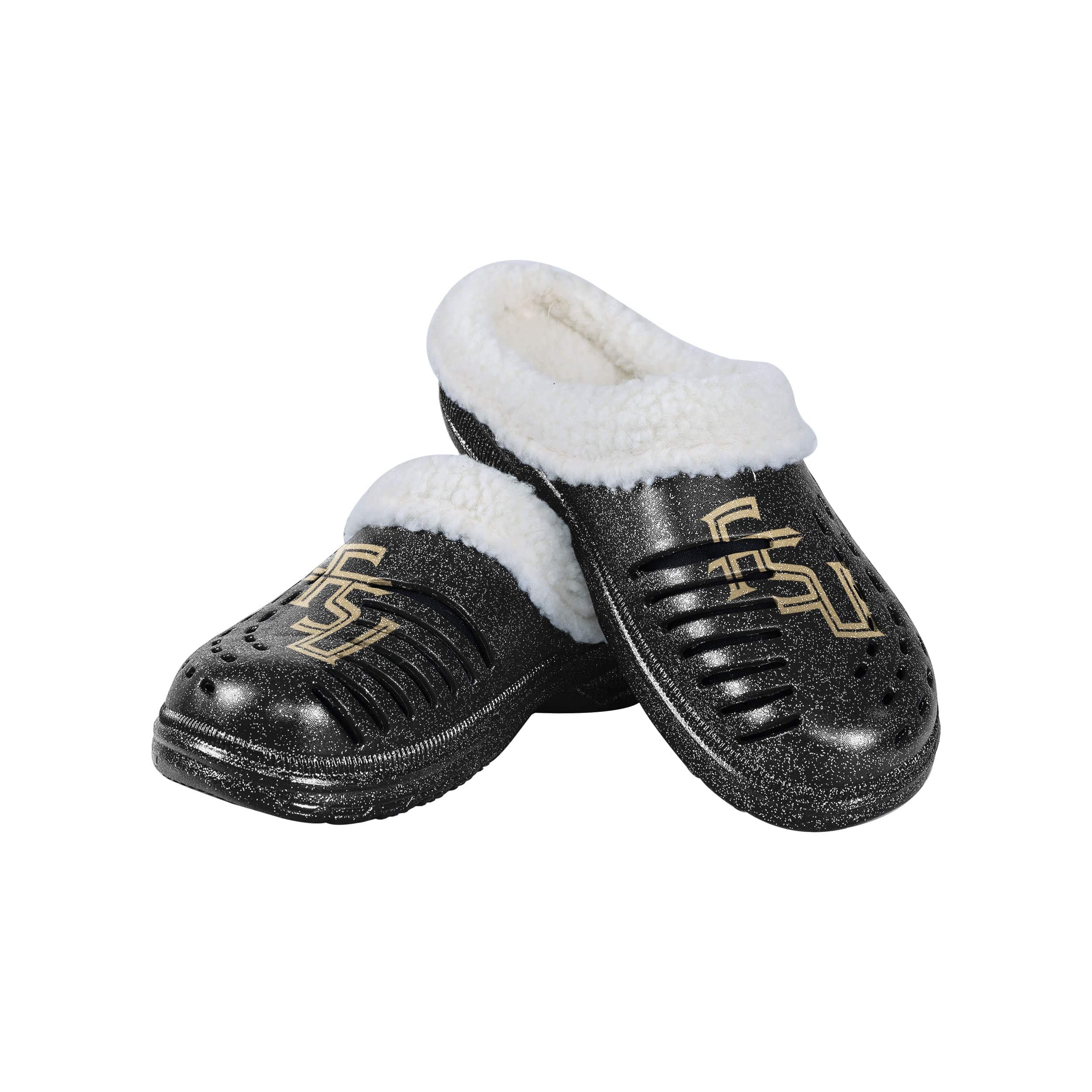Florida State Seminoles NCAA Womens Sherpa Lined Glitter Clog