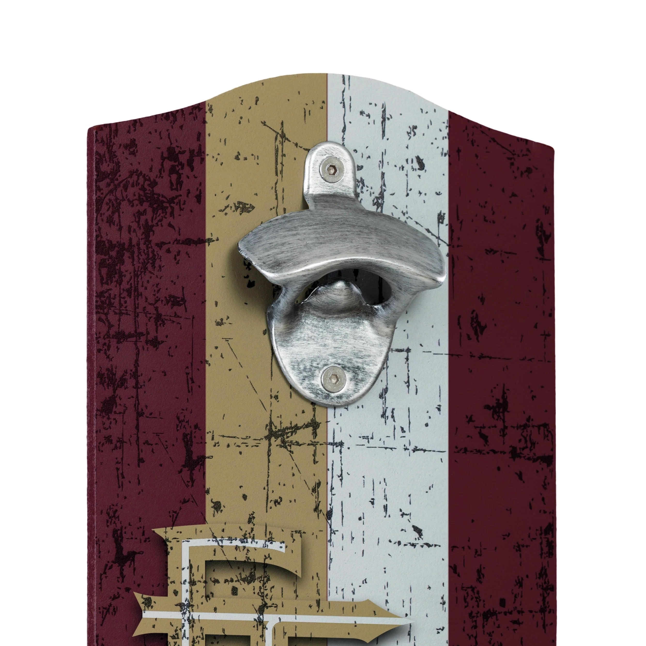 Florida State Seminoles NCAA Wooden Bottle Cap Opener Sign - Image 3