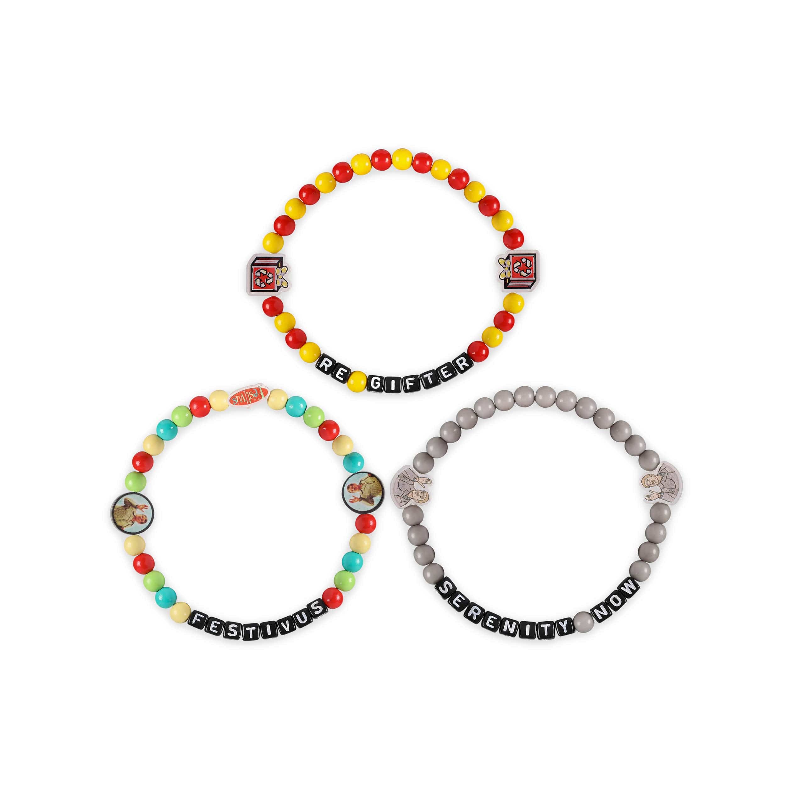 Frank Costanza & Festivus Seinfeld 3 Pack Beaded Friendship Bracelet - Image 3