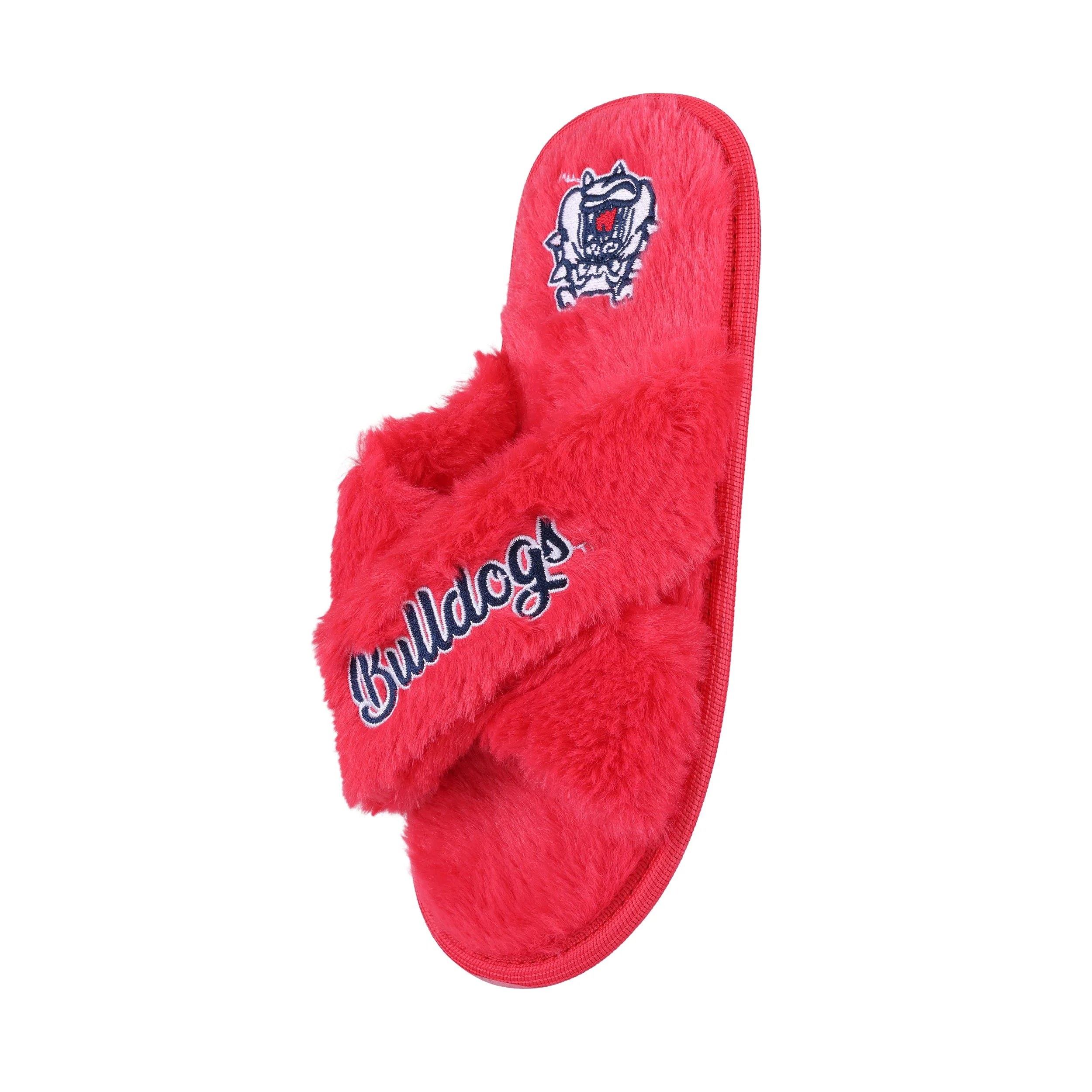 Fresno State Bulldogs NCAA Womens Script Wordmark Fur Cross Slide - Image 3