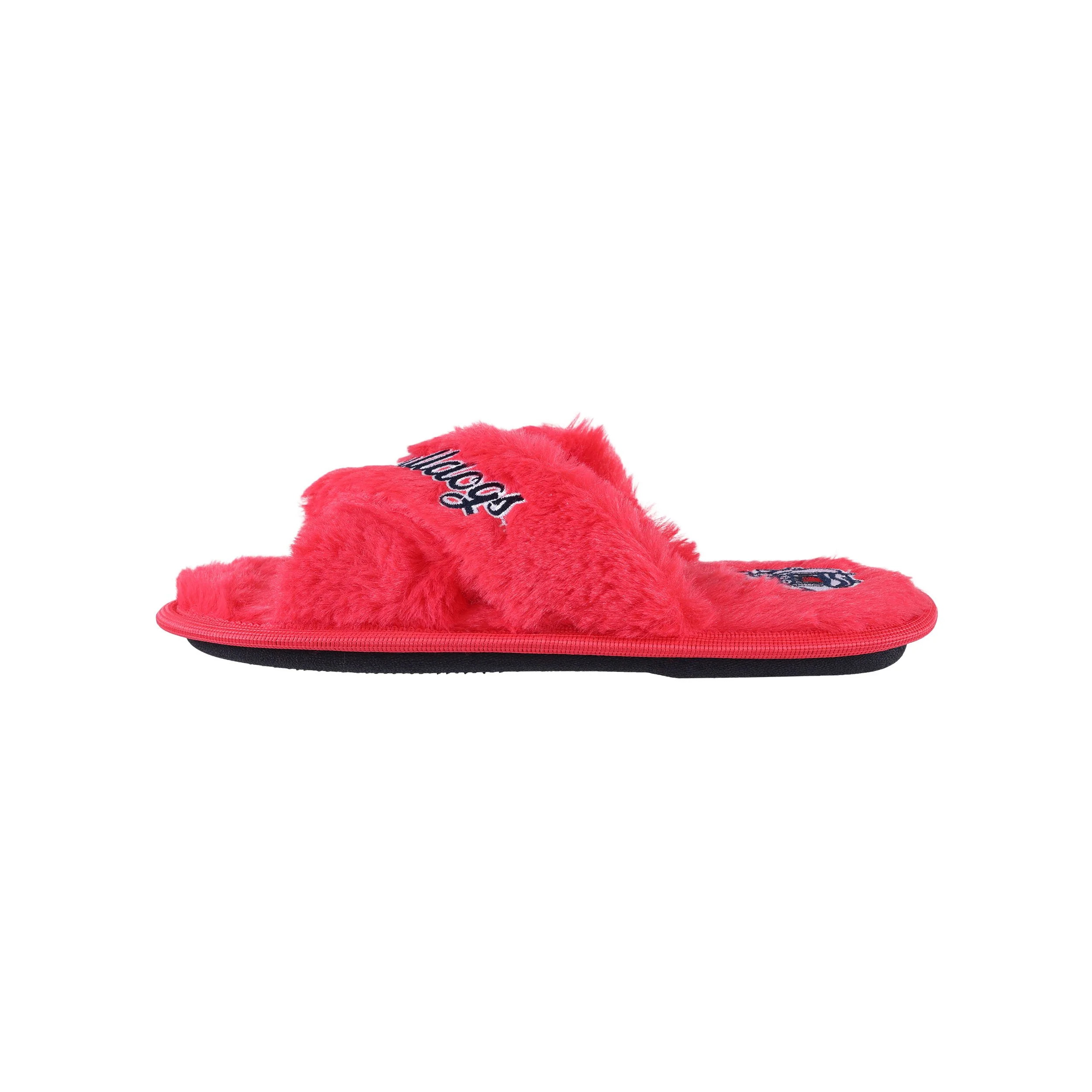 Fresno State Bulldogs NCAA Womens Script Wordmark Fur Cross Slide - Image 4