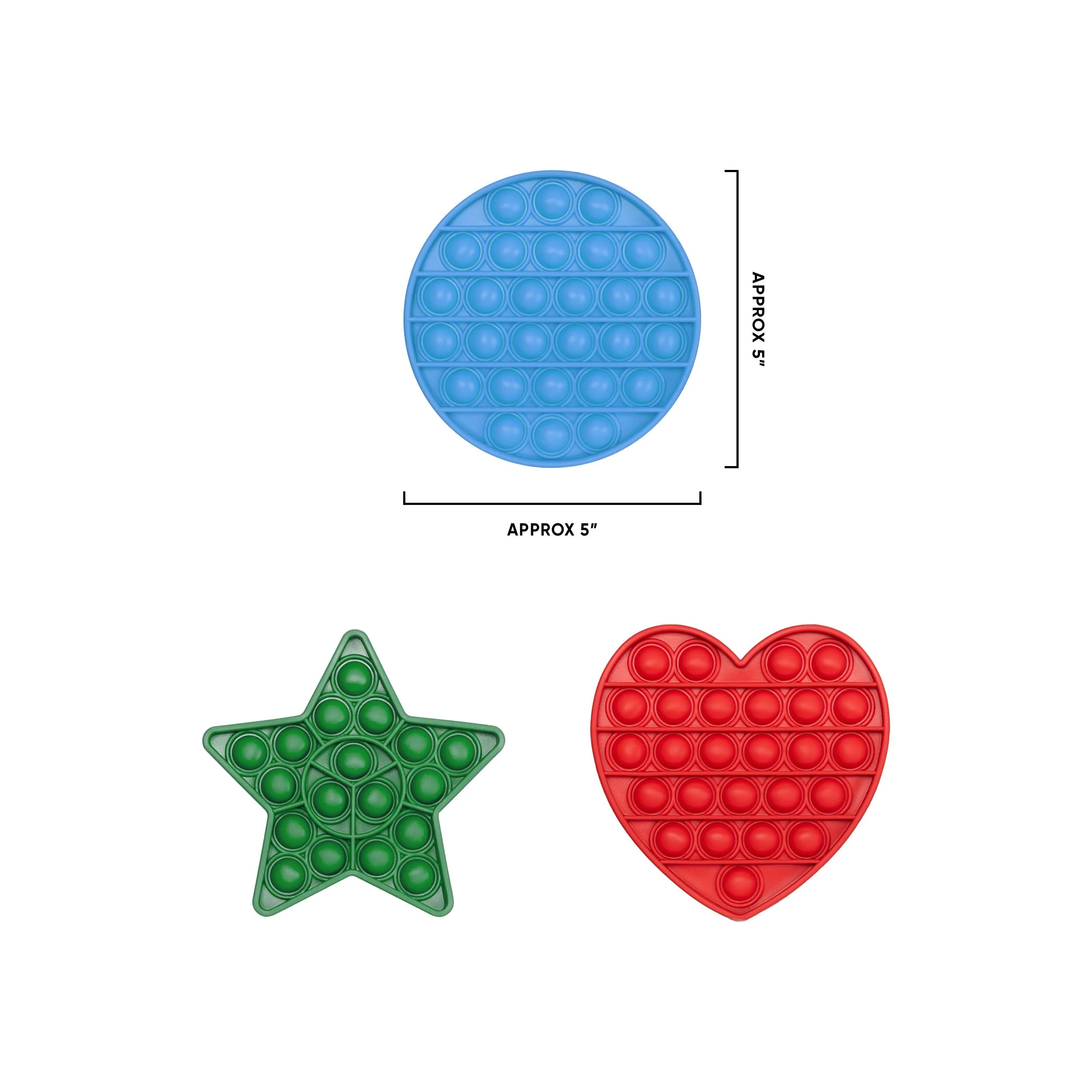 Fun Shapes 3 Pack Generic Push-Itz Fidget - Image 2