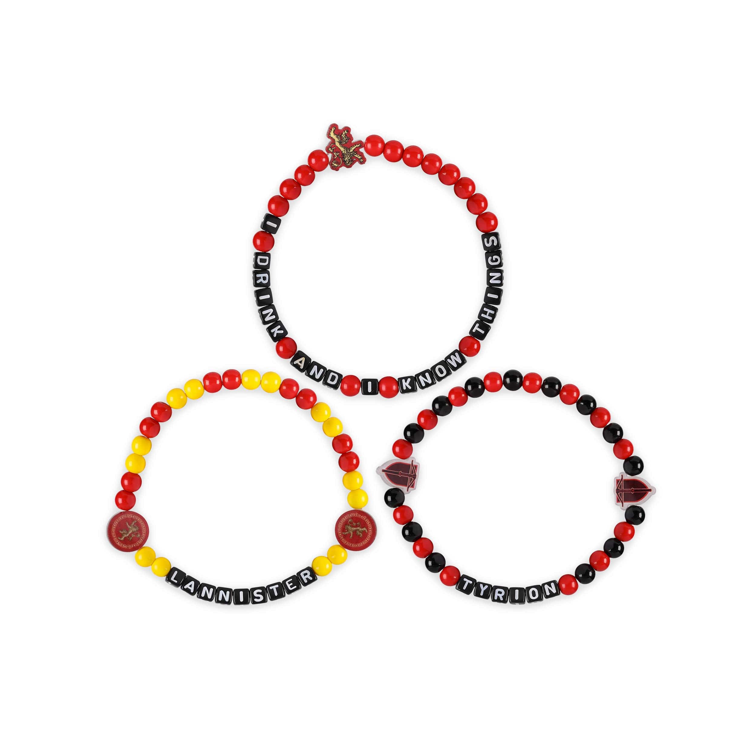 Game of Thrones House Lannister Motto 3 Pack Beaded Friendship Bracelet - Image 3