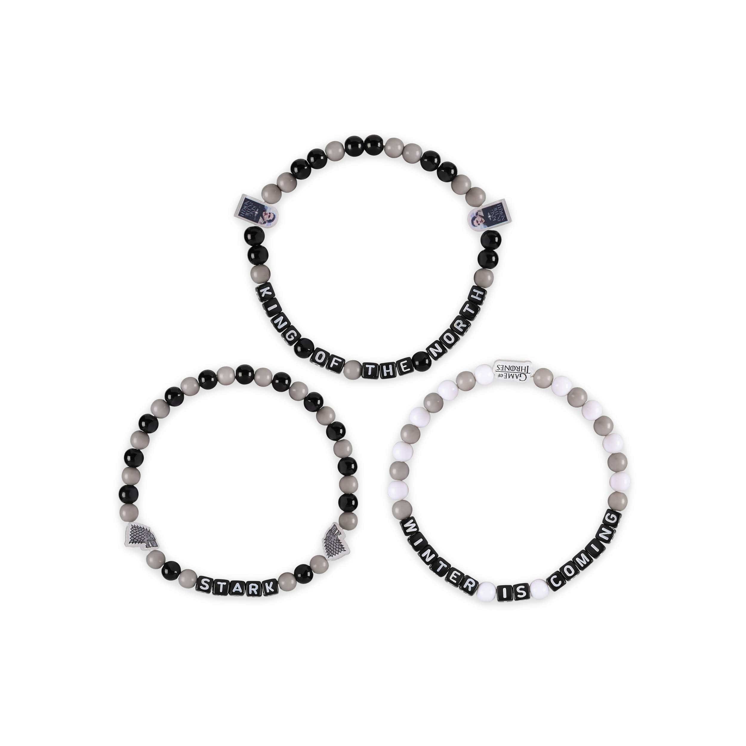 Game of Thrones House Stark 3 Pack Beaded Friendship Bracelet - Image 3
