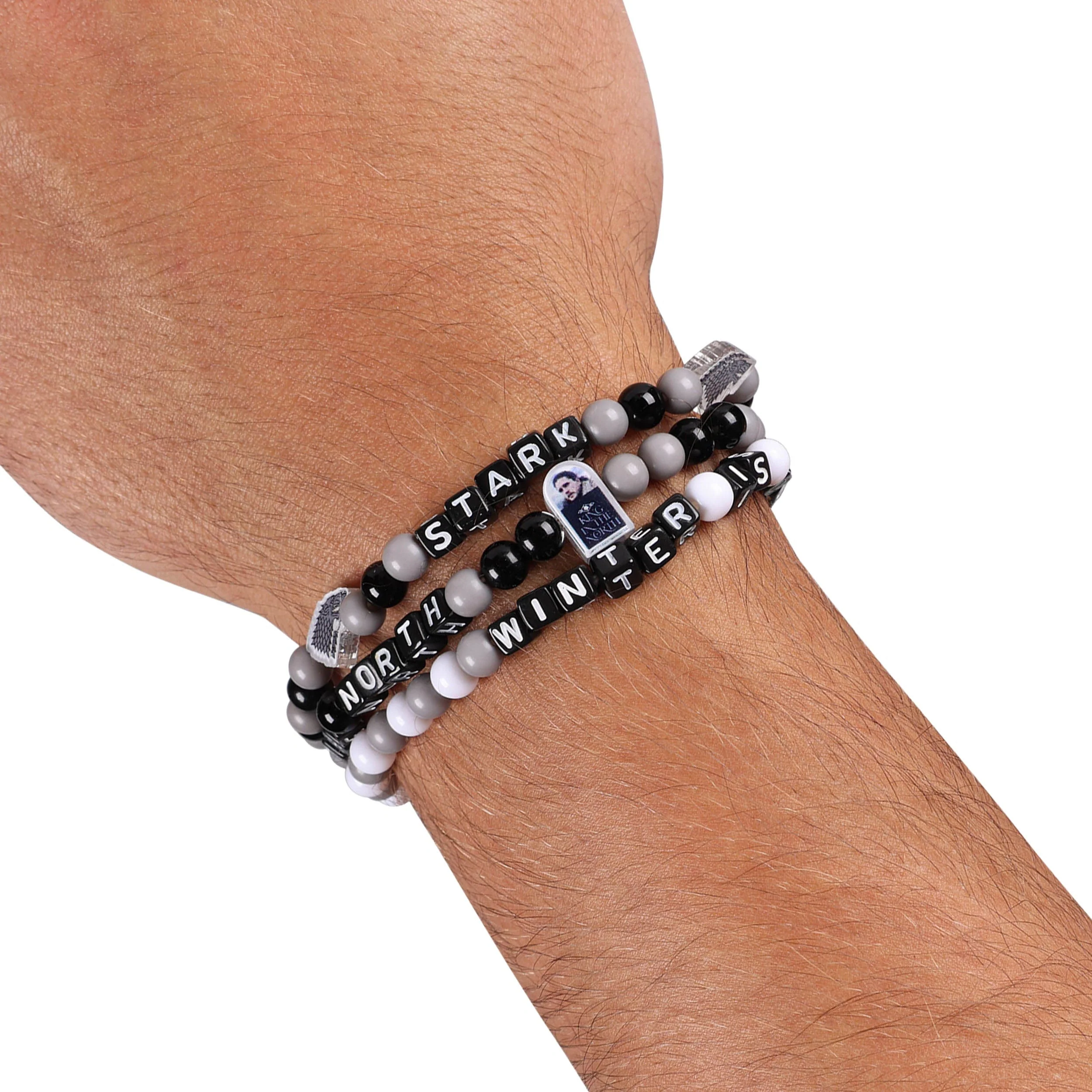 Game of Thrones House Stark 3 Pack Beaded Friendship Bracelet - Image 4