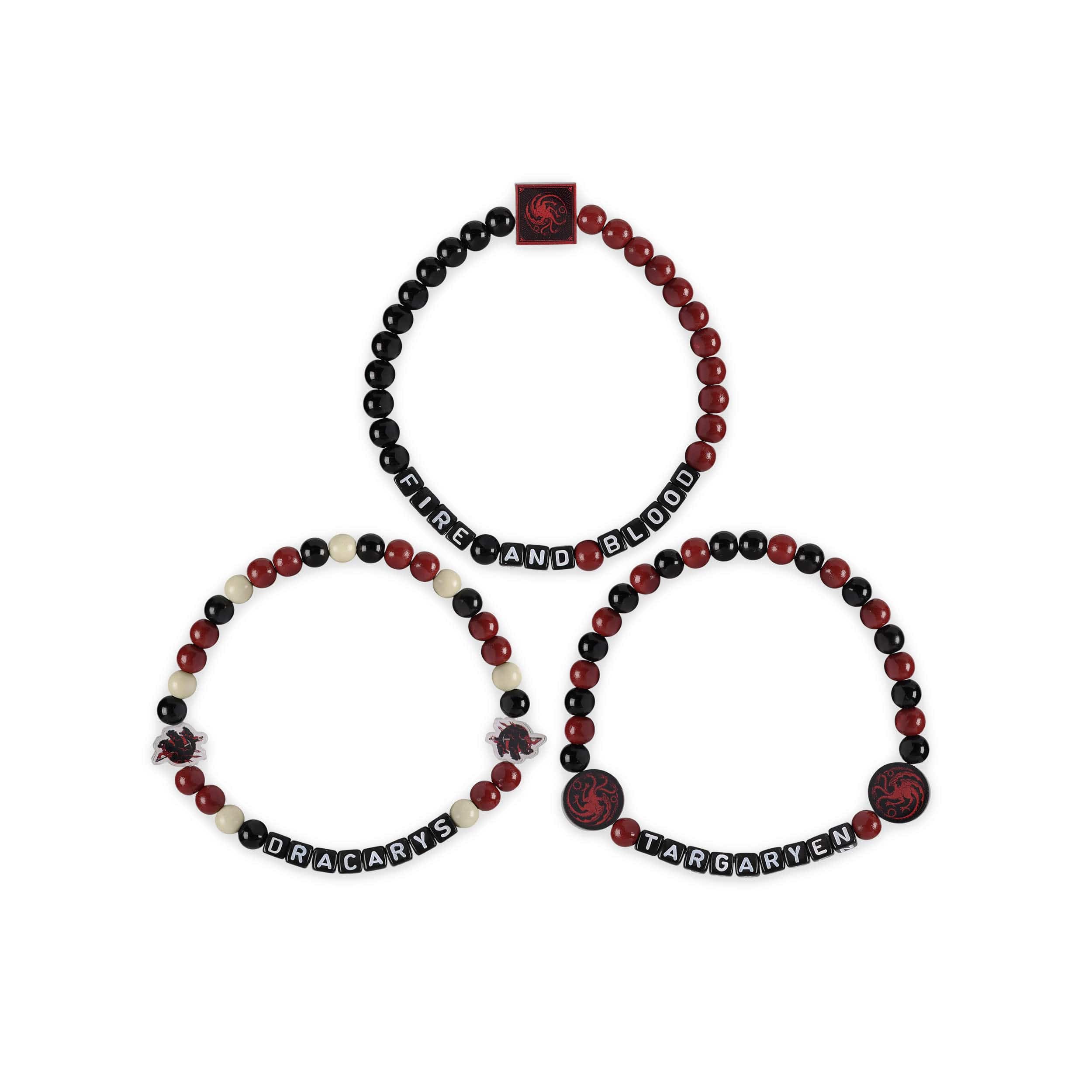 Game of Thrones House Targaryen 3 Pack Beaded Friendship Bracelet - Image 3