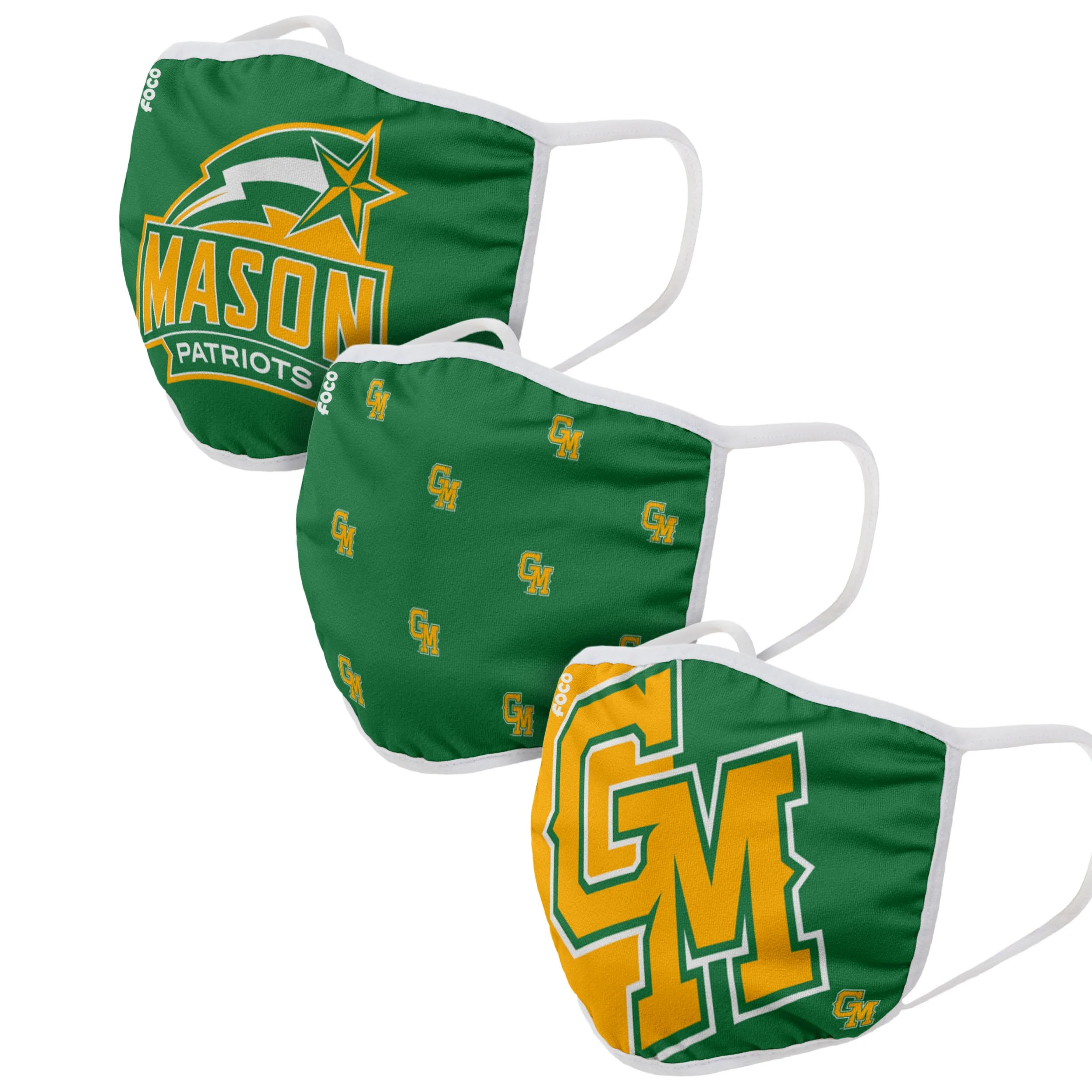 George Mason Patriots NCAA 3 Pack Face Cover