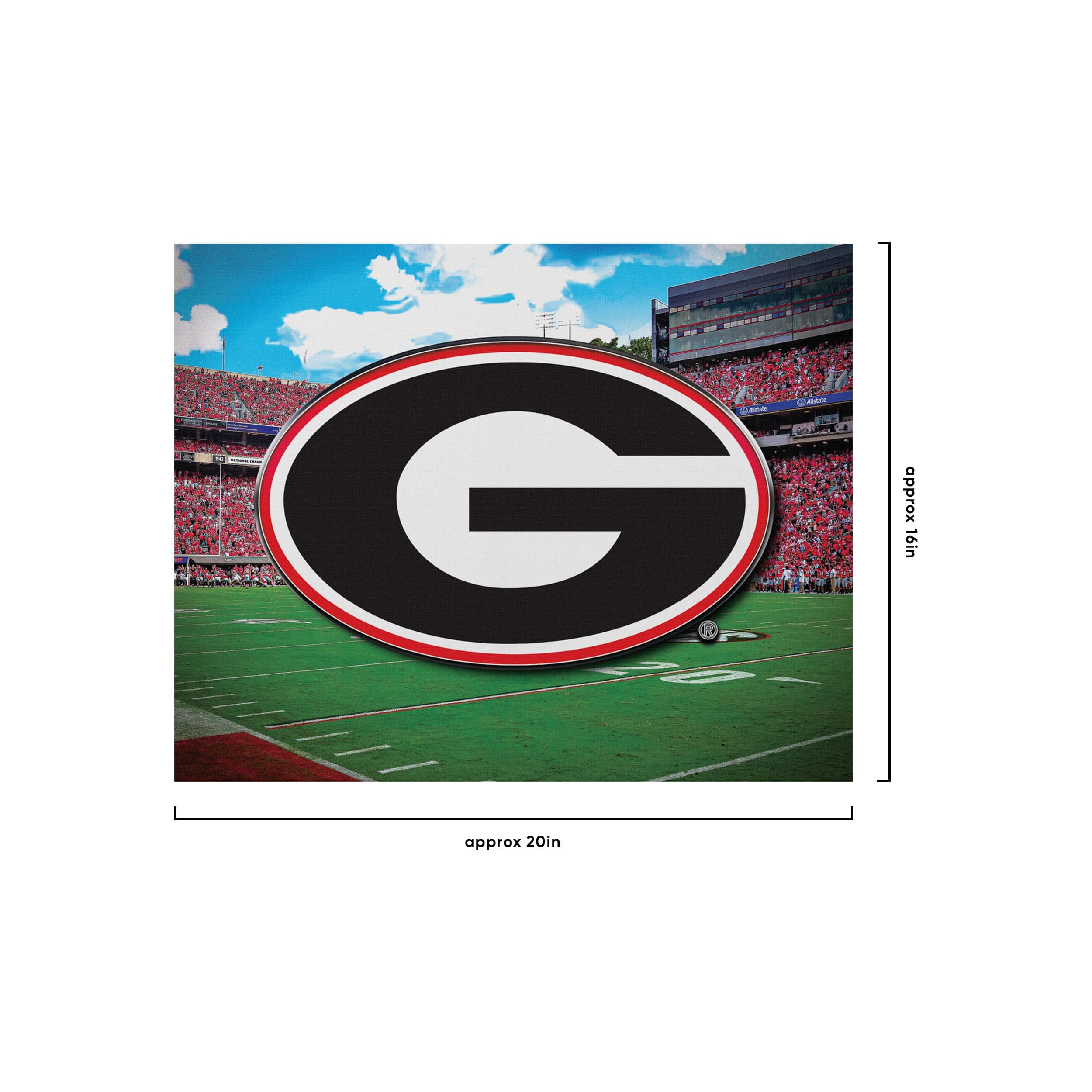 Georgia Bulldags NCAA Canvas Wall Sign - Image 4