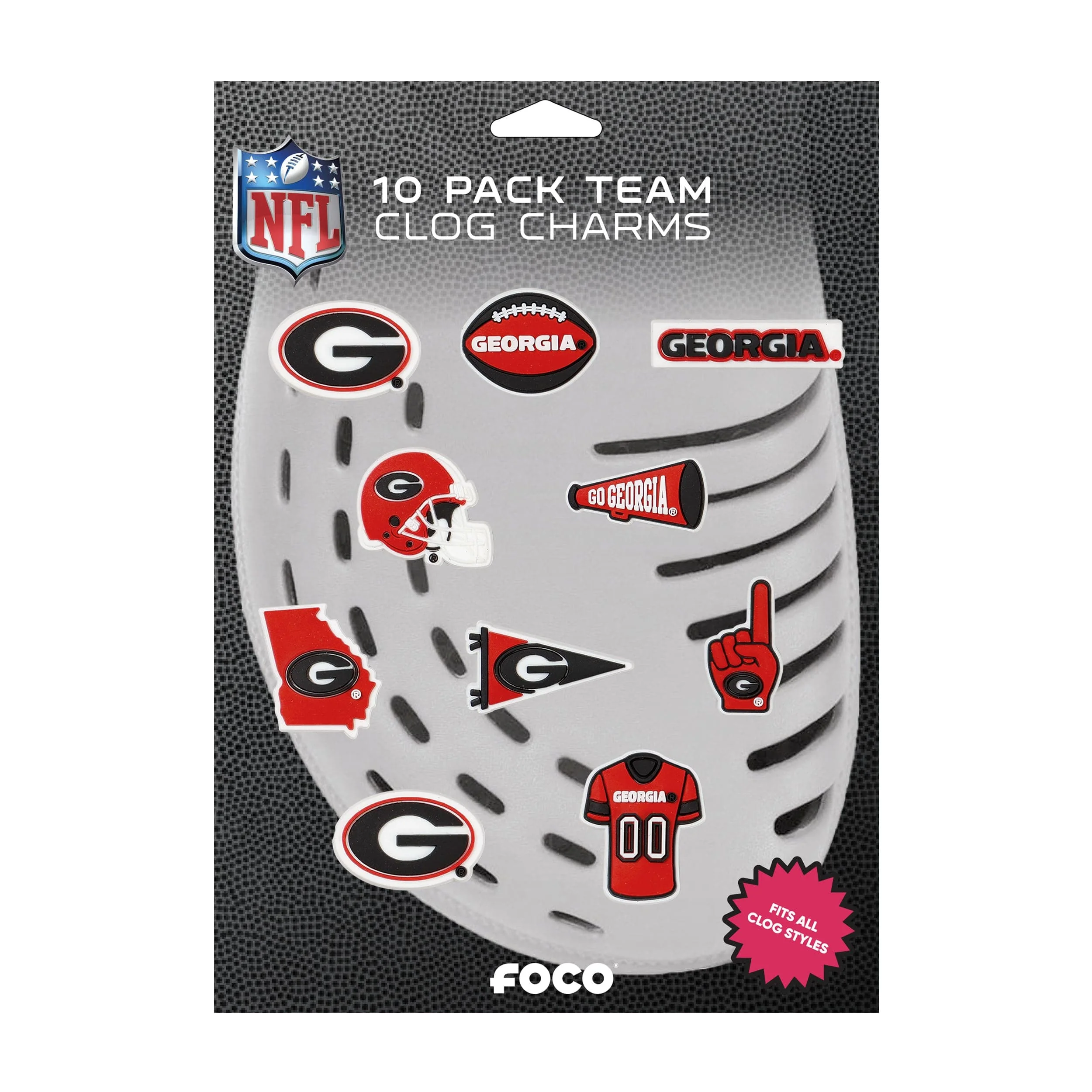 Georgia Bulldogs NCAA 10 Pack Team Clog Charms - Image 5