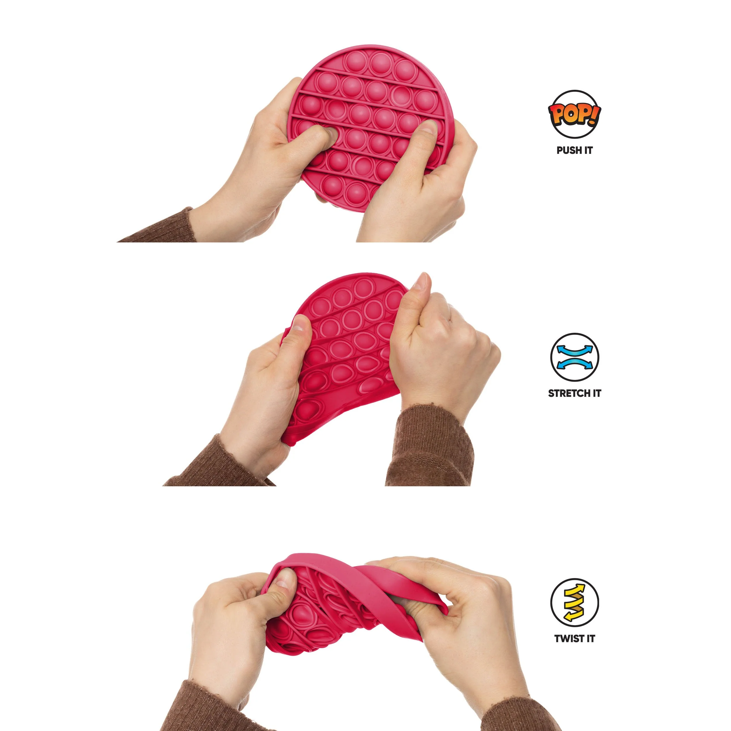 Georgia Bulldogs NCAA 2 Pack Ball & Square Push-Itz Fidget - Image 4