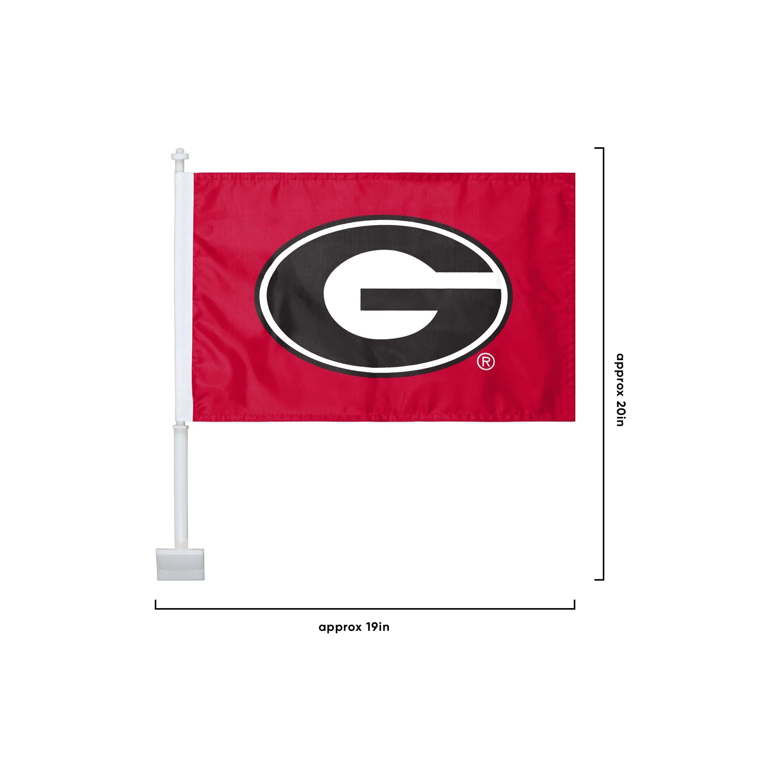 Georgia Bulldogs NCAA 2 Pack Solid Car Flag - Image 3
