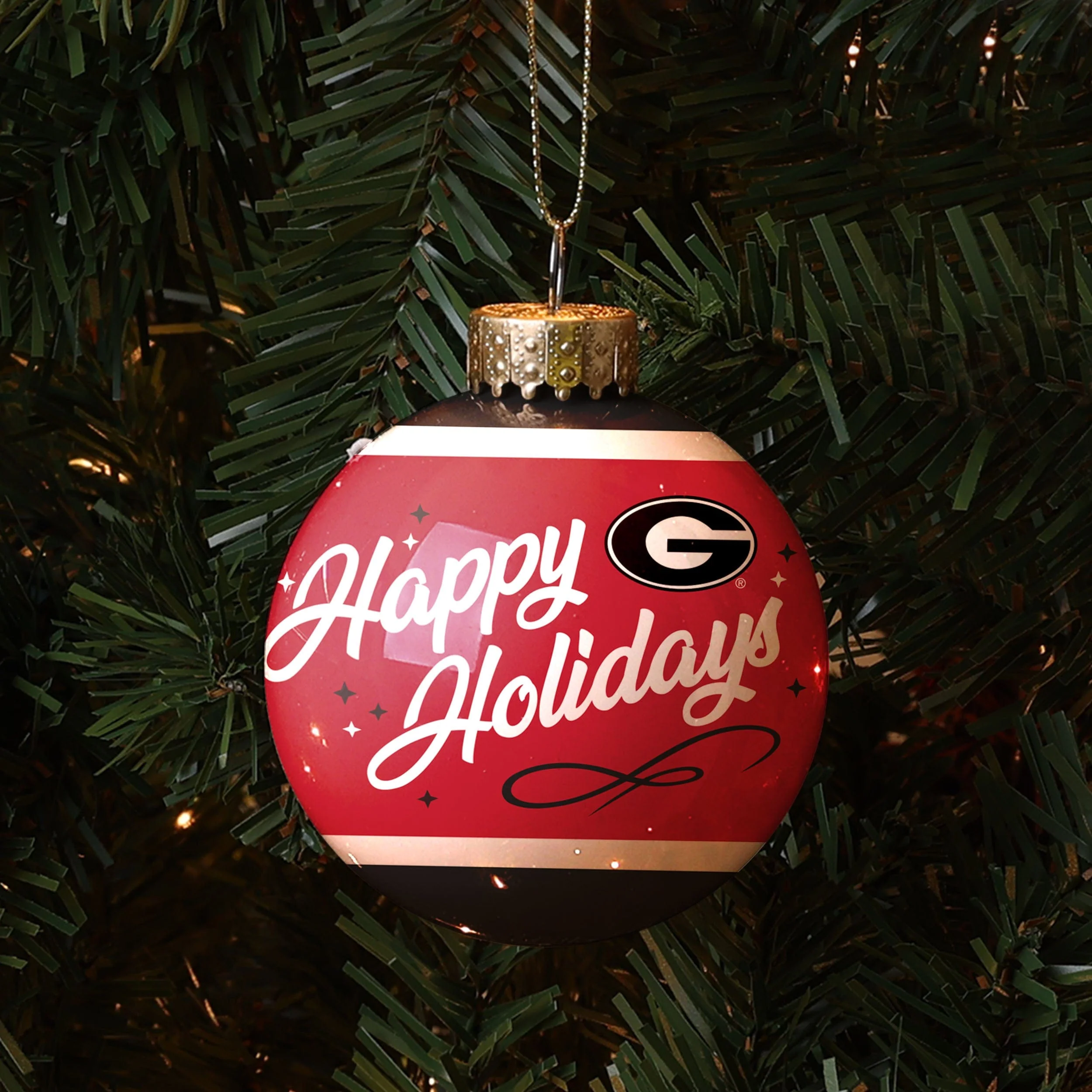Georgia Bulldogs NCAA 2021 Football National Champions Glass Ball Ornament - Image 3