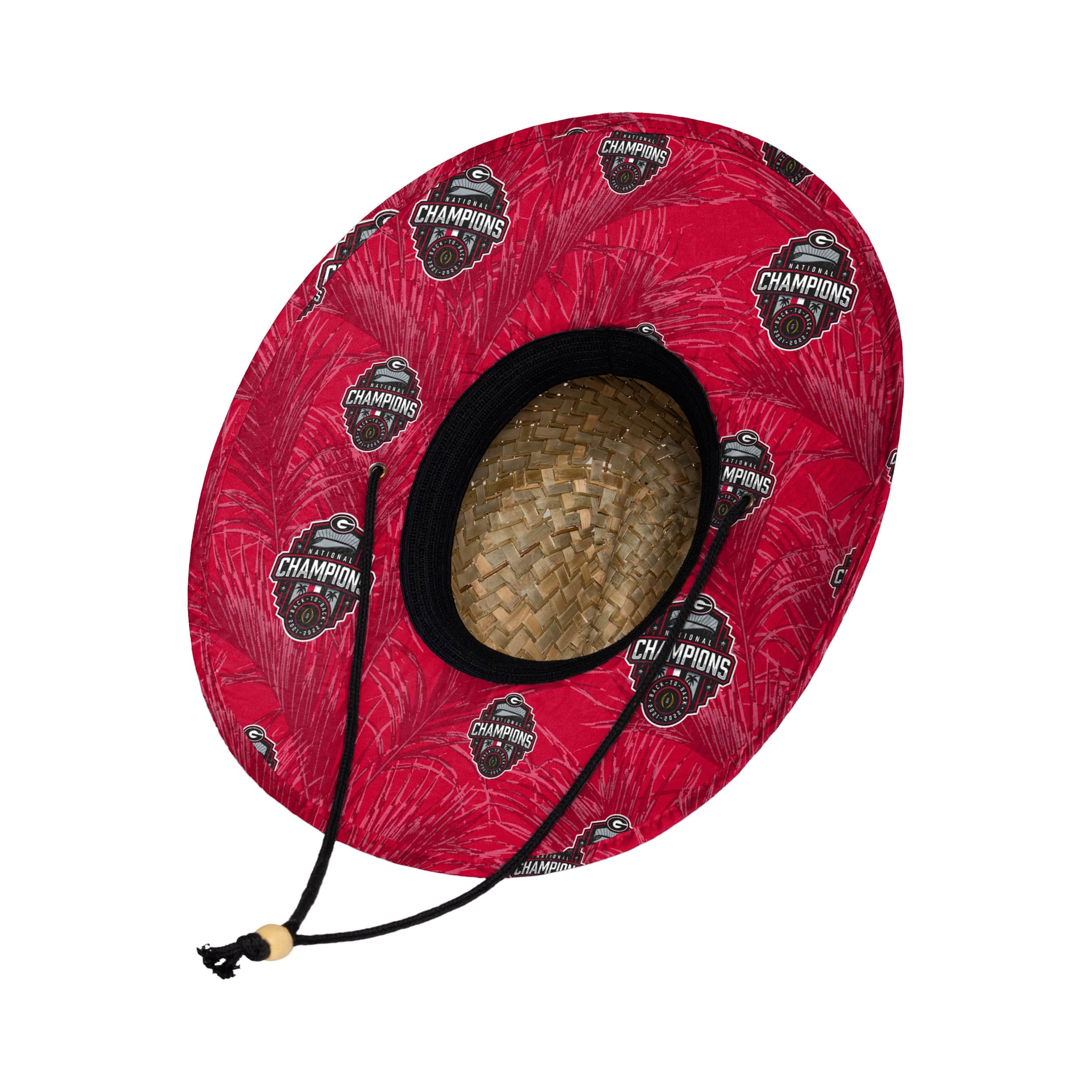 Georgia Bulldogs NCAA 2022 Football National Champions Straw Hat - Image 2