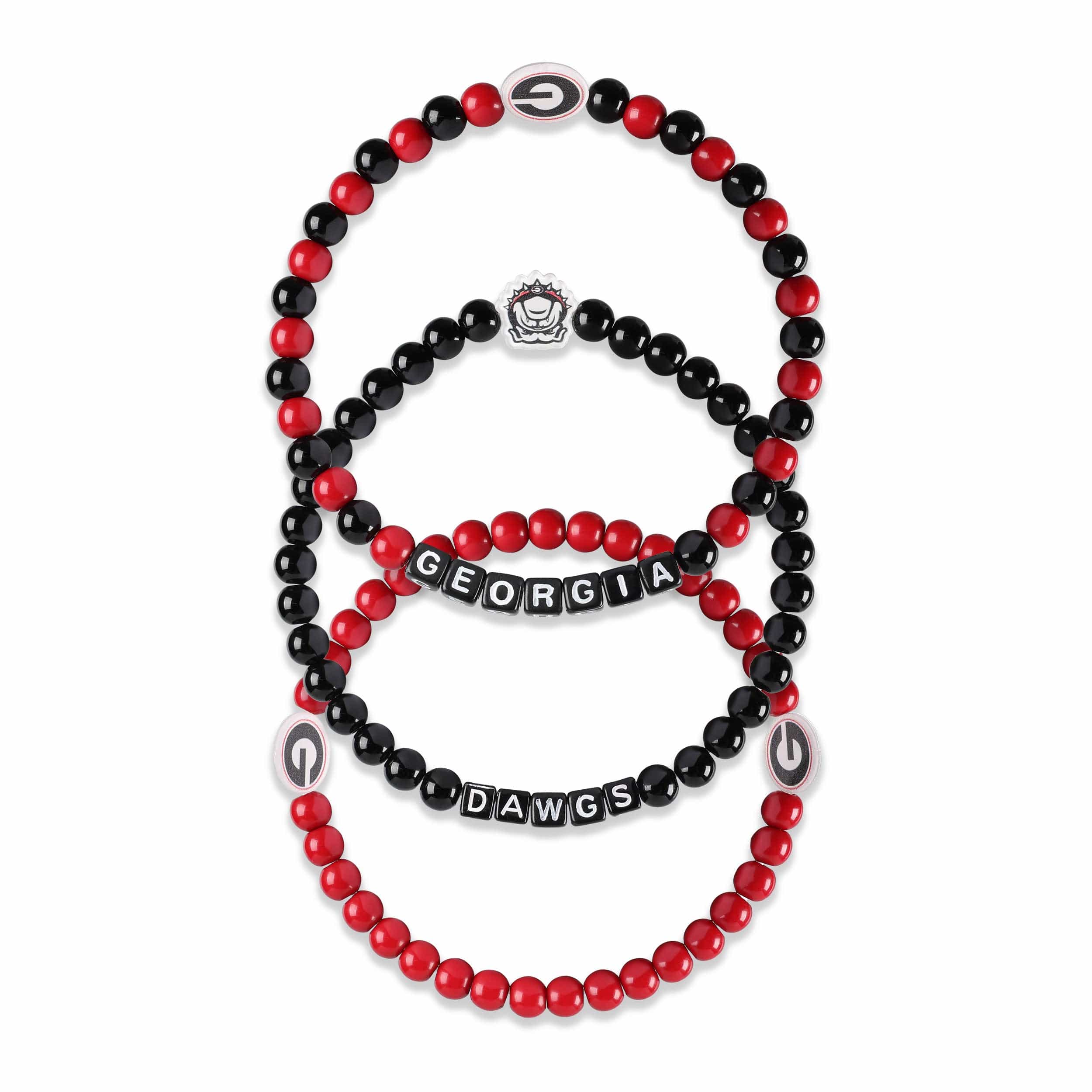 Georgia Bulldogs NCAA 3 Pack Beaded Friendship Bracelet